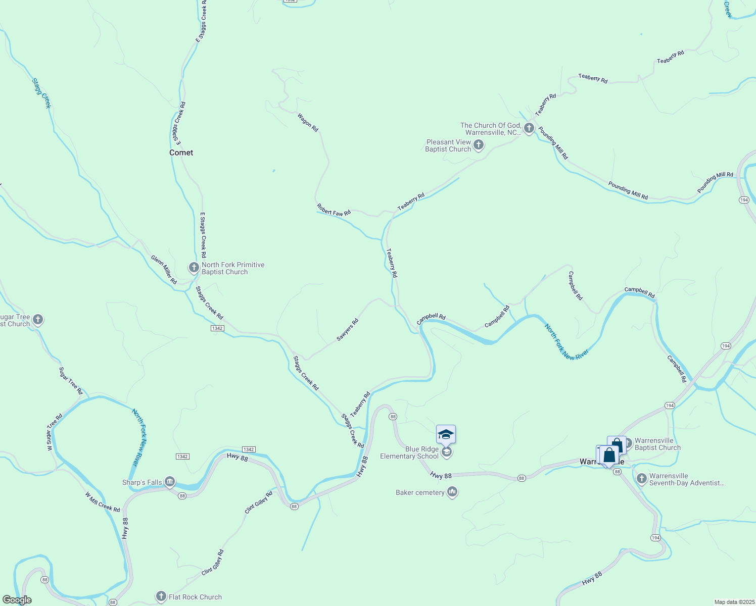 map of restaurants, bars, coffee shops, grocery stores, and more near 610 Sawyers Road in Warrensville