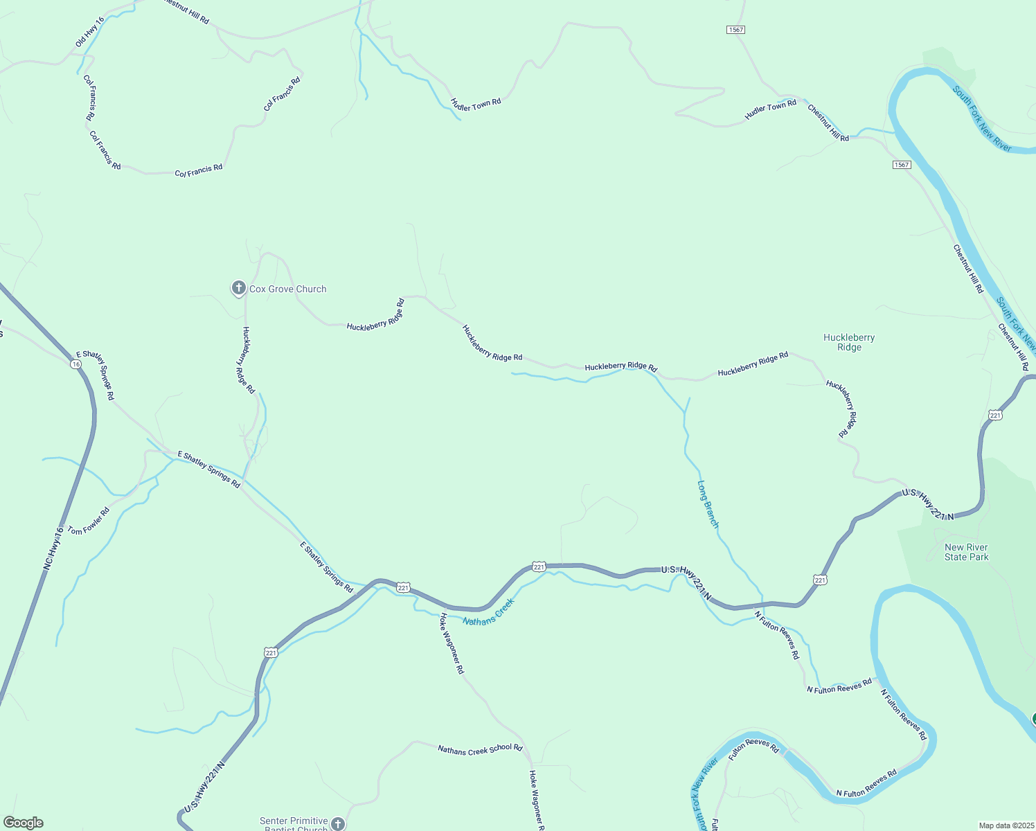 map of restaurants, bars, coffee shops, grocery stores, and more near 2288 Huckleberry Ridge Road in Crumpler