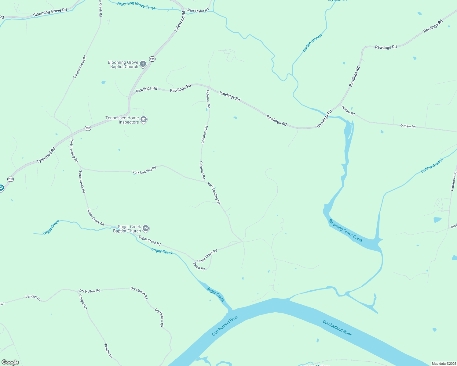 map of restaurants, bars, coffee shops, grocery stores, and more near 4361 York Landing Road in Woodlawn