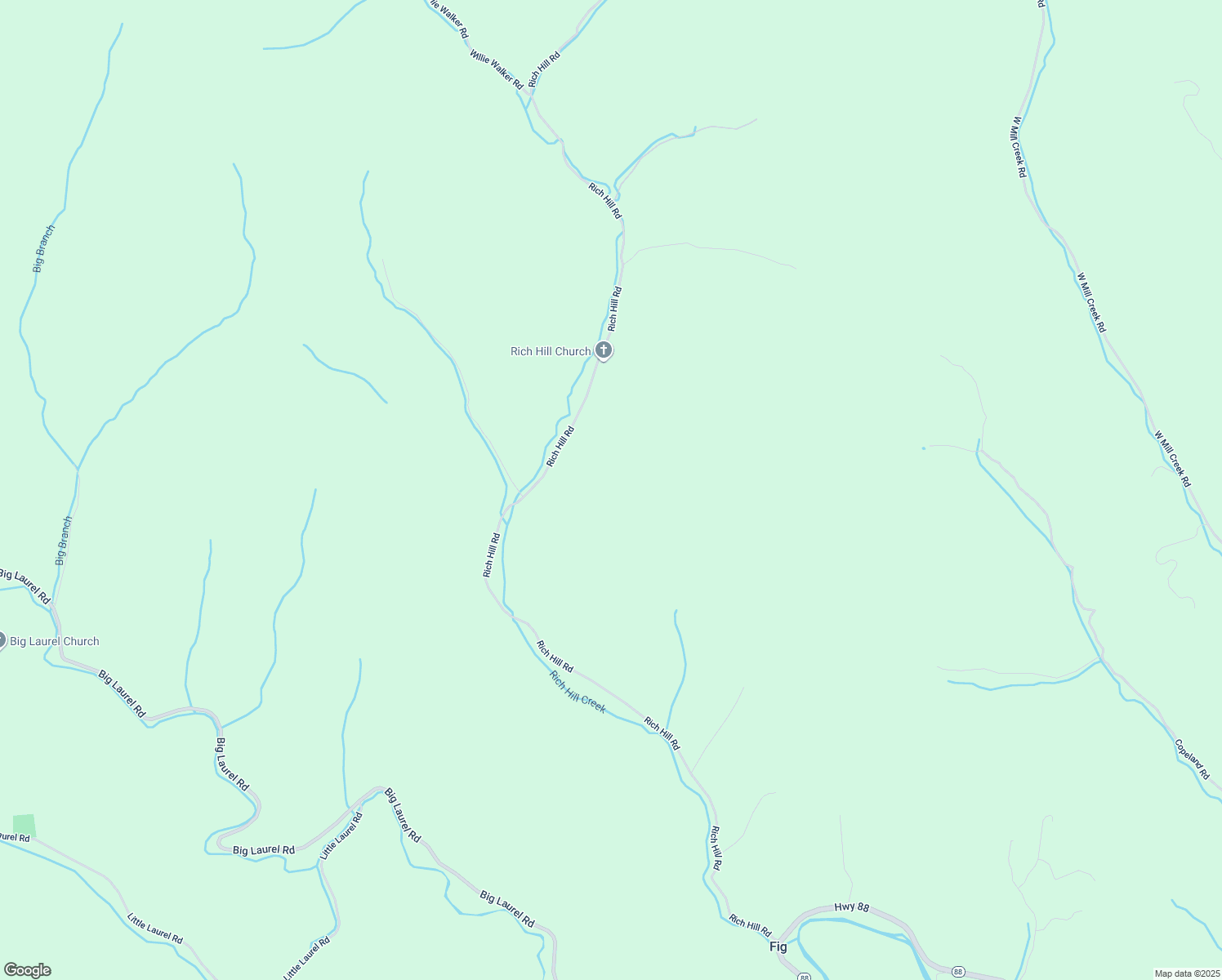 map of restaurants, bars, coffee shops, grocery stores, and more near 1944 Rich Hill Road in Creston