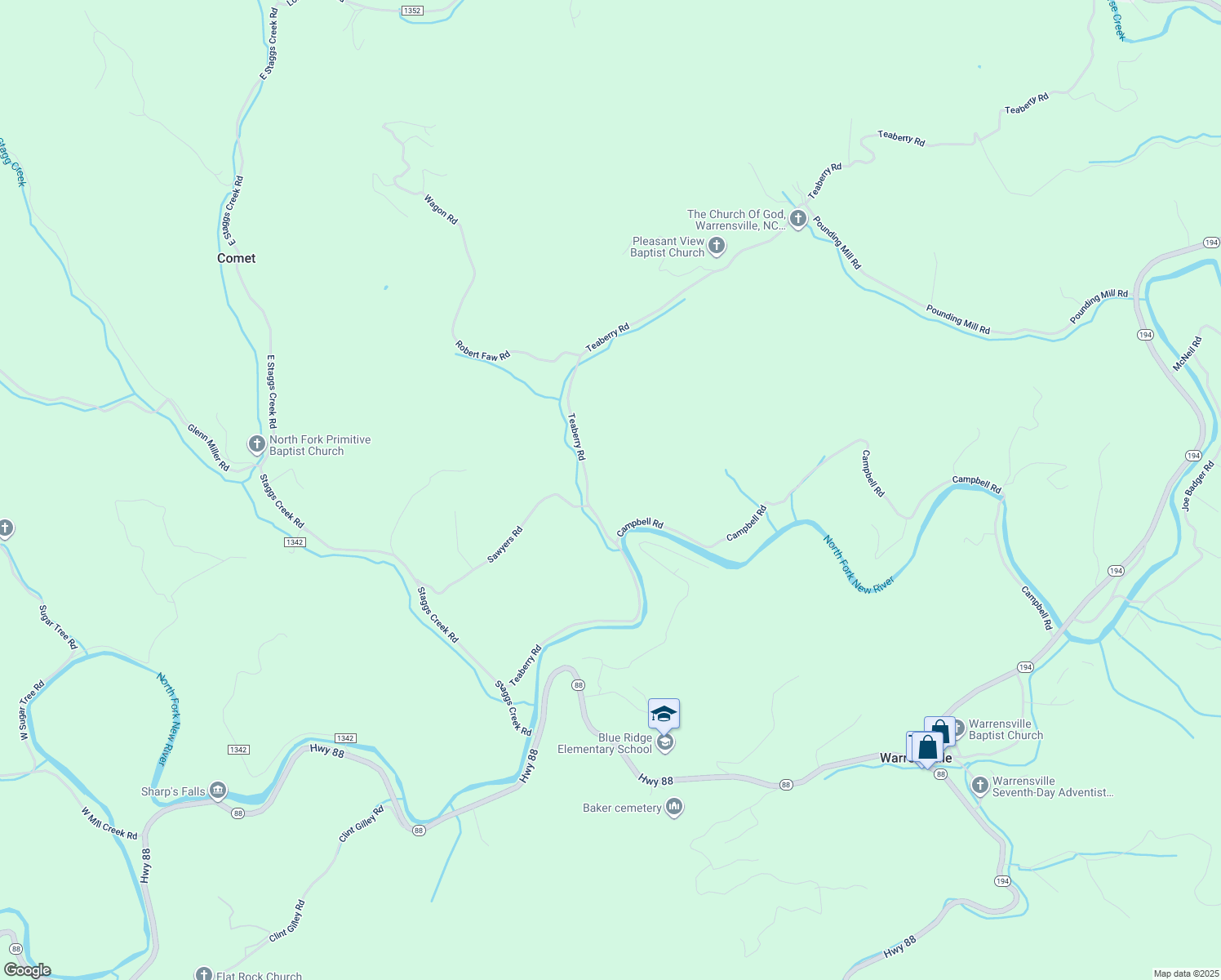 map of restaurants, bars, coffee shops, grocery stores, and more near 976 Teaberry Road in Warrensville