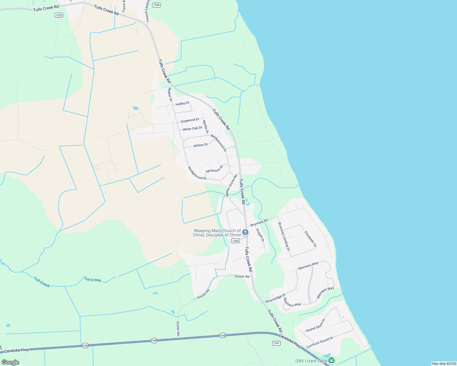 map of restaurants, bars, coffee shops, grocery stores, and more near 112 Baxter Grove Rd in Currituck