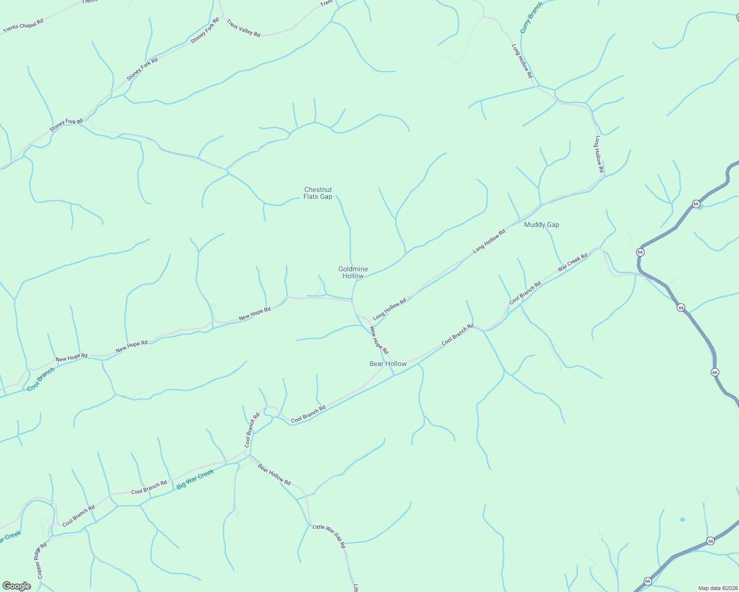 map of restaurants, bars, coffee shops, grocery stores, and more near 2934 New Hope Road in Sneedville