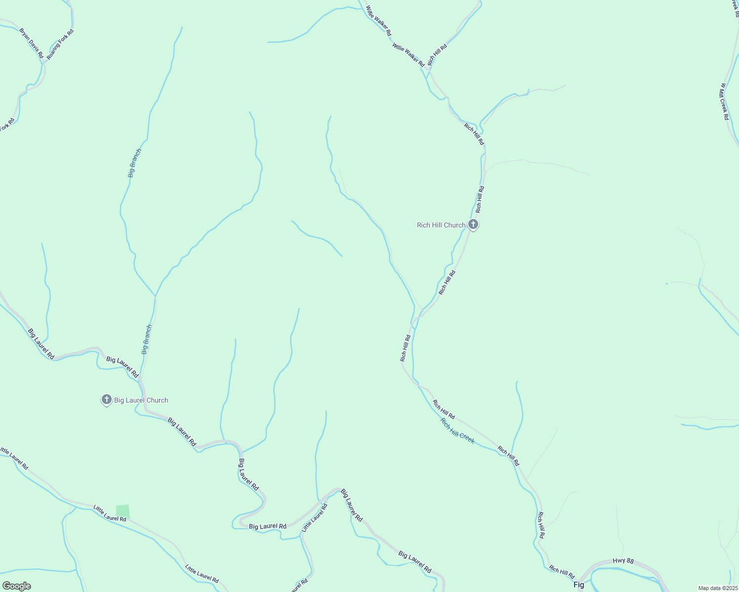 map of restaurants, bars, coffee shops, grocery stores, and more near 1717 Rich Hill Road in Creston