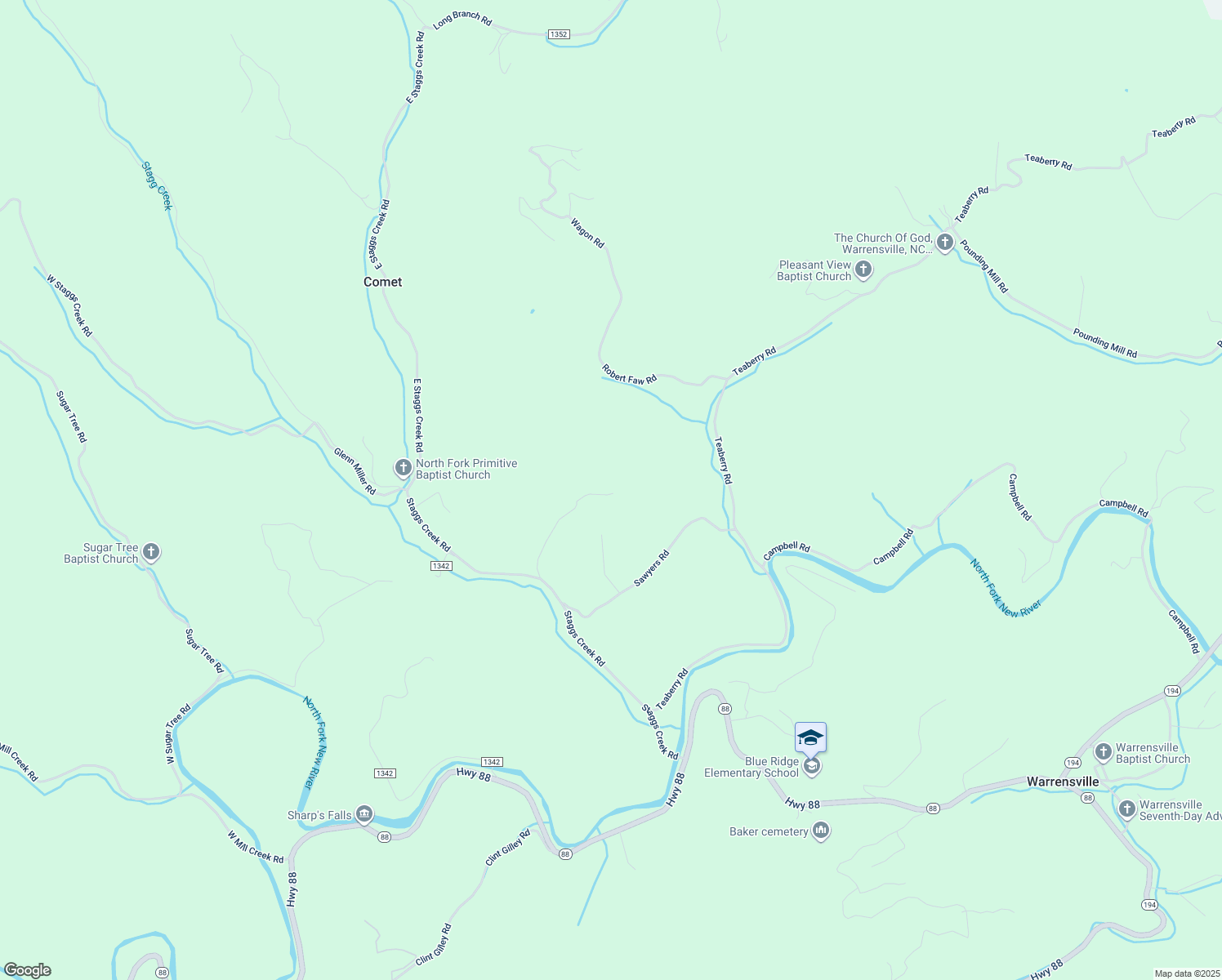 map of restaurants, bars, coffee shops, grocery stores, and more near 462 Hartsoe Road in Warrensville