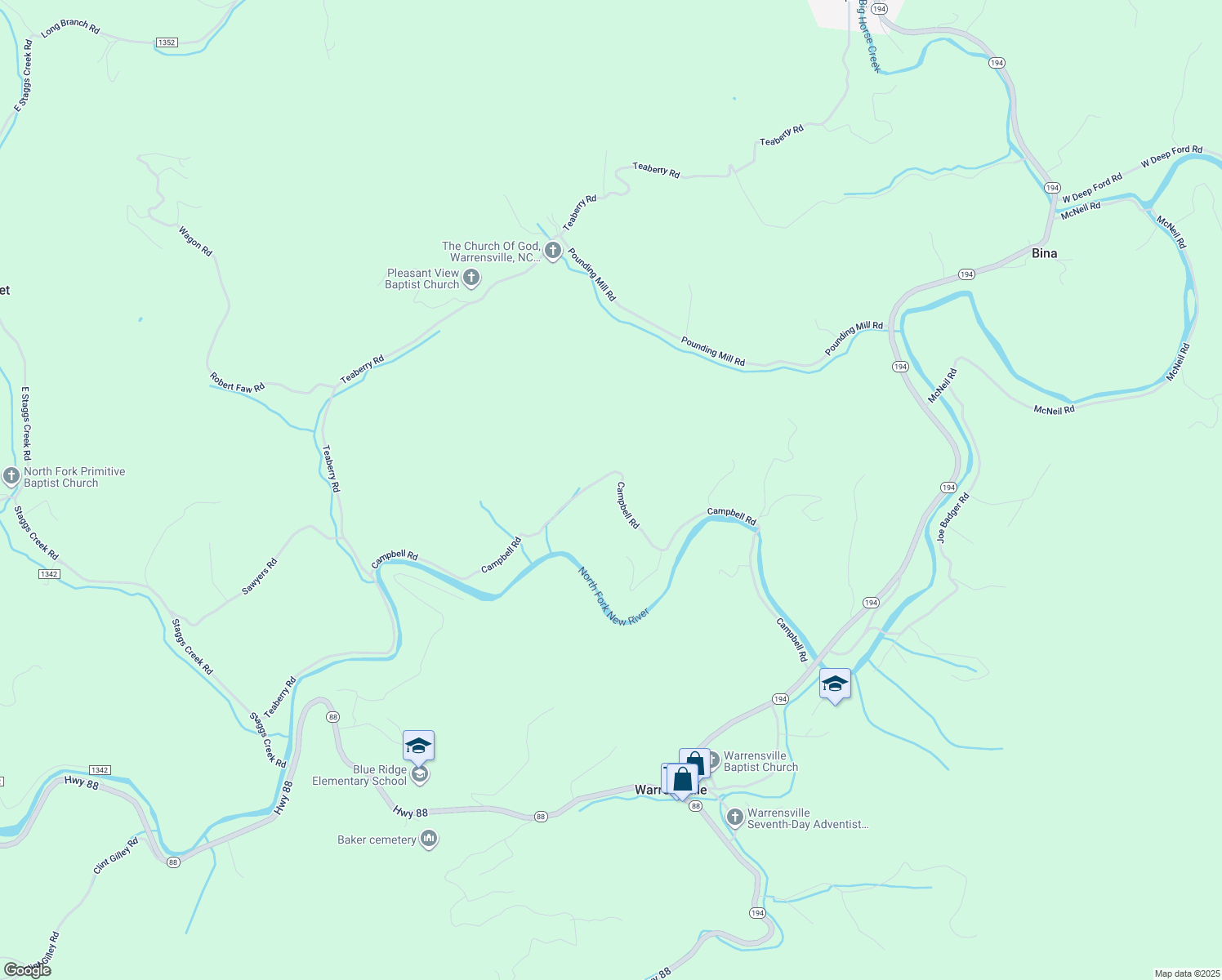 map of restaurants, bars, coffee shops, grocery stores, and more near 1173 Campbell Rd in Warrensville