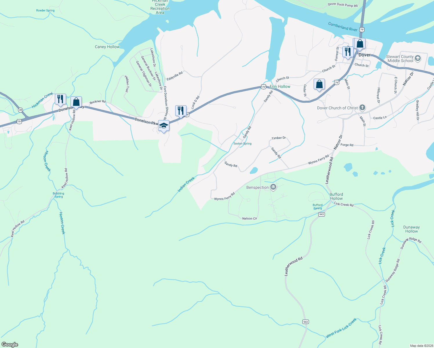 map of restaurants, bars, coffee shops, grocery stores, and more near 103 Millers Hill Road in Dover