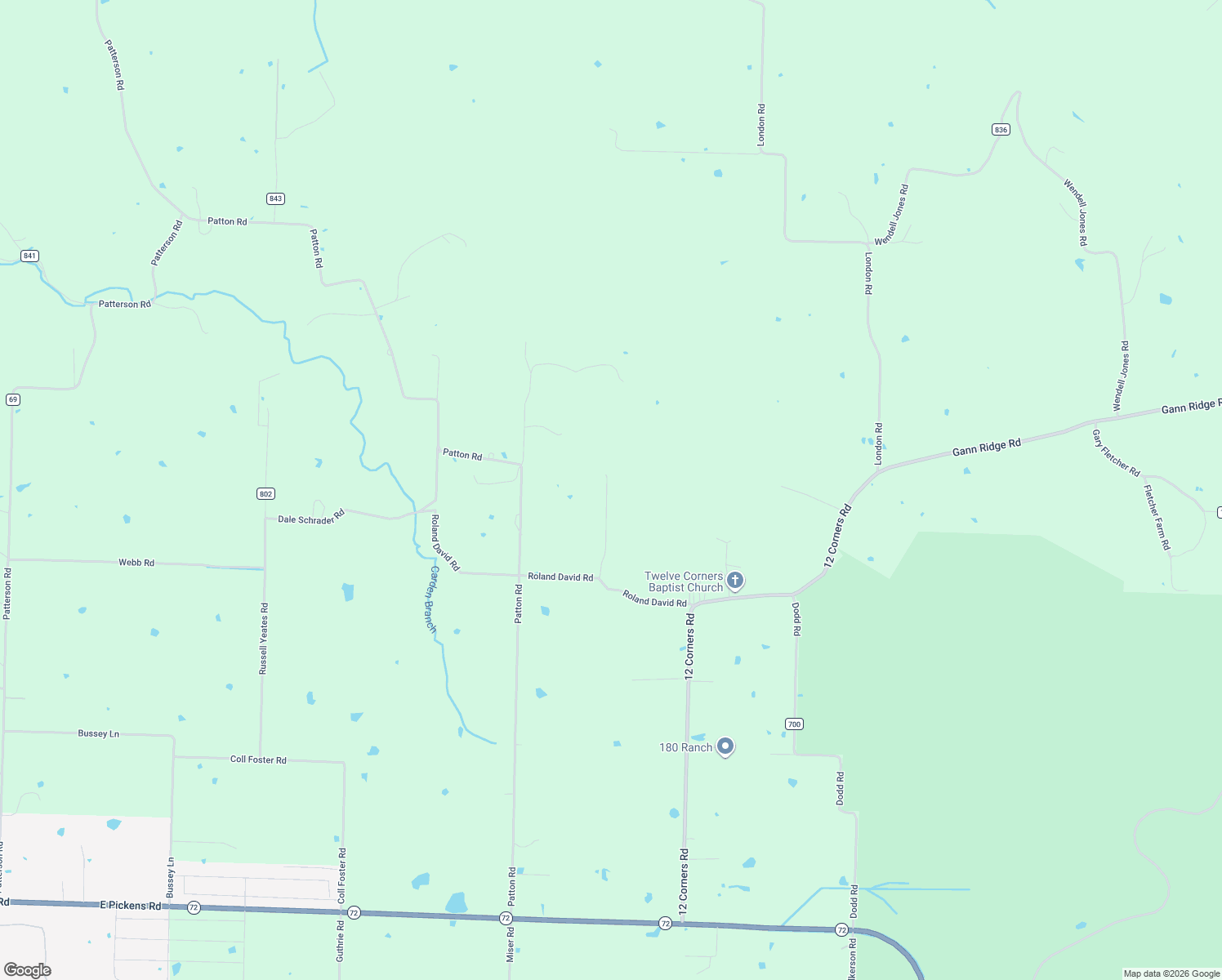 map of restaurants, bars, coffee shops, grocery stores, and more near 13800 Roland David Road in Pea Ridge