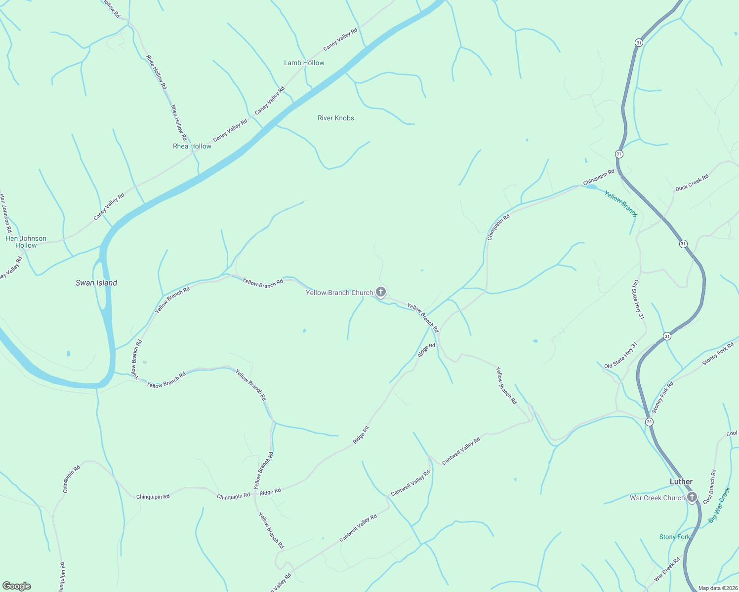 map of restaurants, bars, coffee shops, grocery stores, and more near 541 Yellow Branch Road in Sneedville