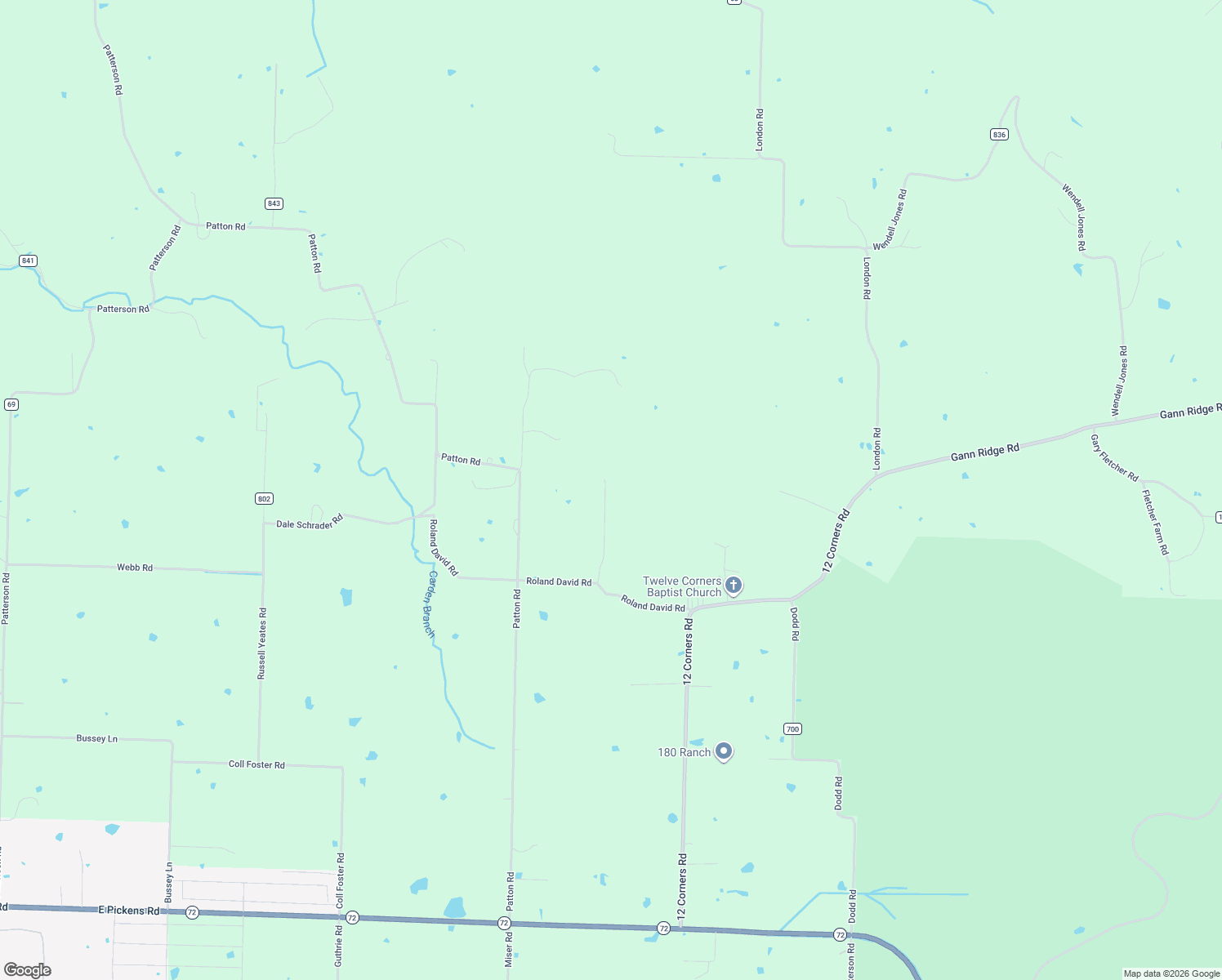 map of restaurants, bars, coffee shops, grocery stores, and more near 13800 Roland David Road in Pea Ridge