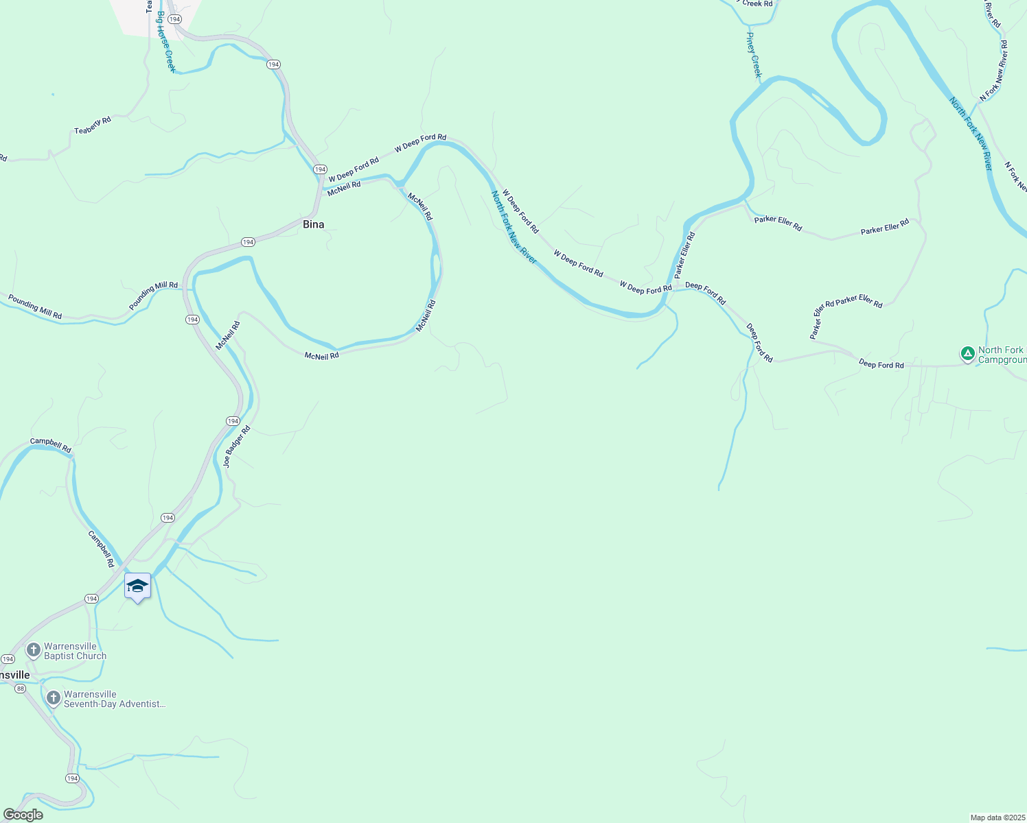 map of restaurants, bars, coffee shops, grocery stores, and more near Bobby Rash Road in Husk