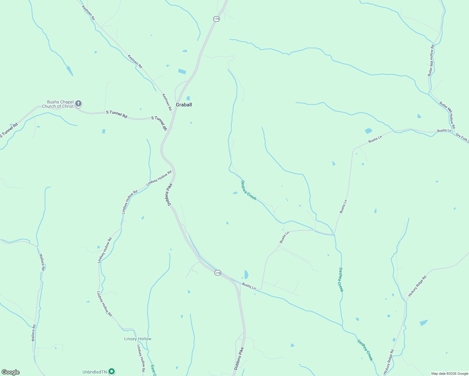 map of restaurants, bars, coffee shops, grocery stores, and more near 1067 Bushs Lane in Gallatin