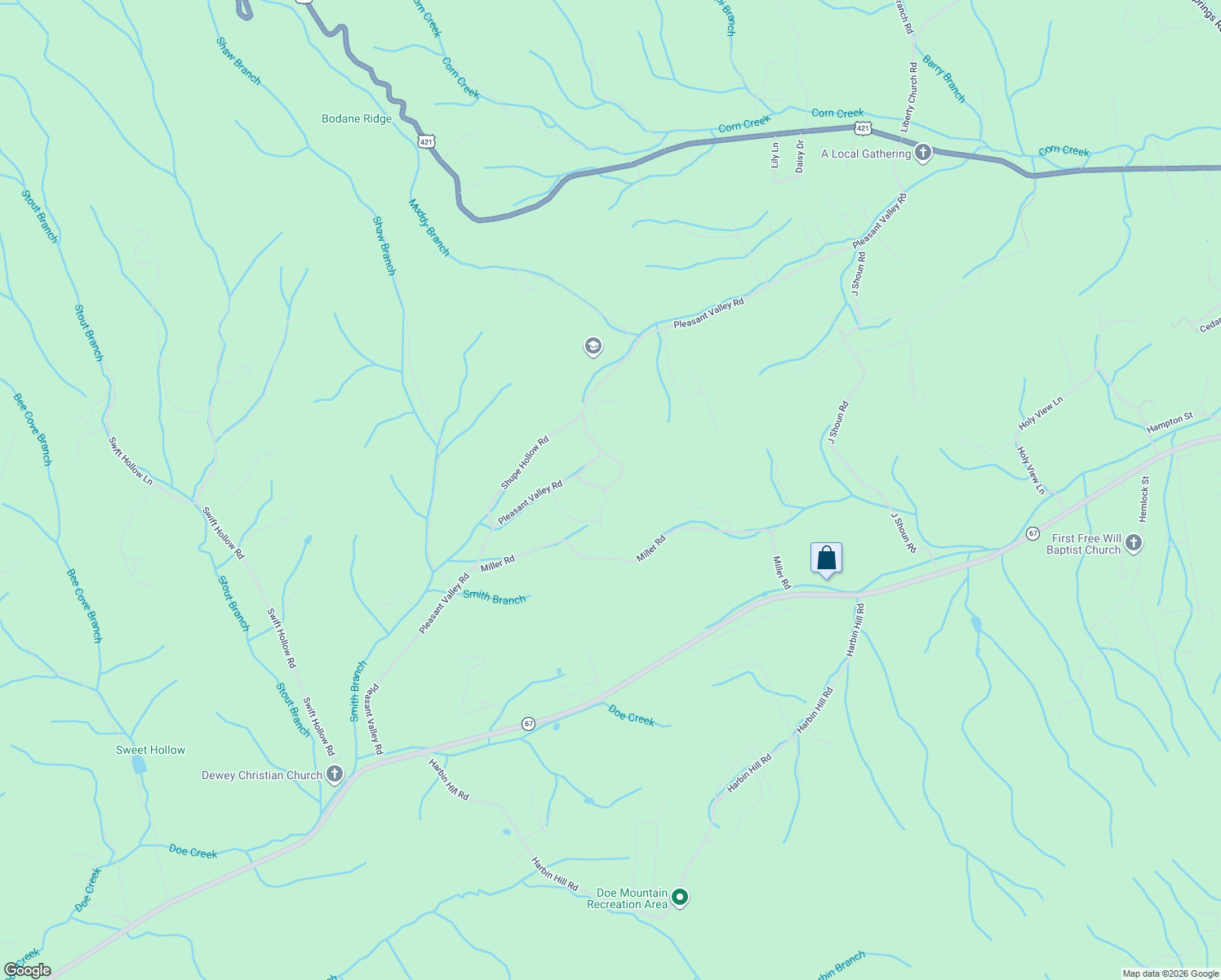 map of restaurants, bars, coffee shops, grocery stores, and more near 211 Wm Hawkins Lane in Mountain City