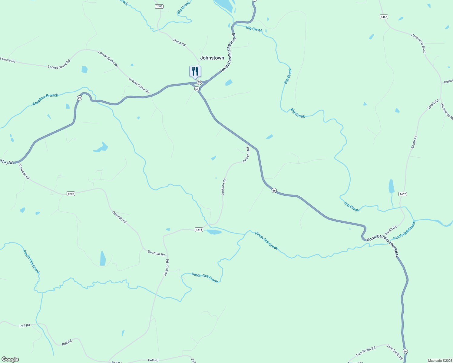 map of restaurants, bars, coffee shops, grocery stores, and more near 1216 State Road 1214 in Westfield