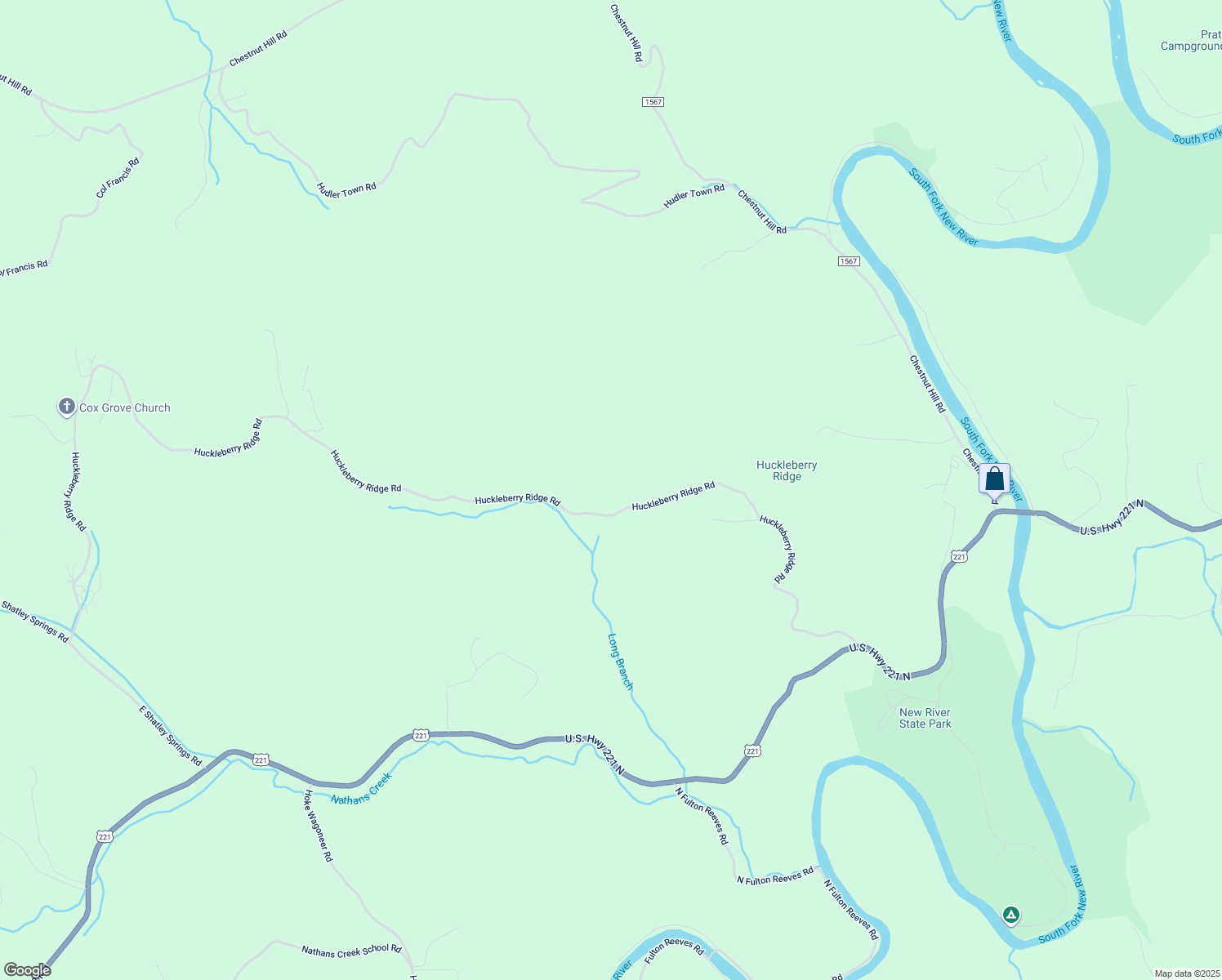 map of restaurants, bars, coffee shops, grocery stores, and more near 3101 Huckleberry Ridge Road in Crumpler