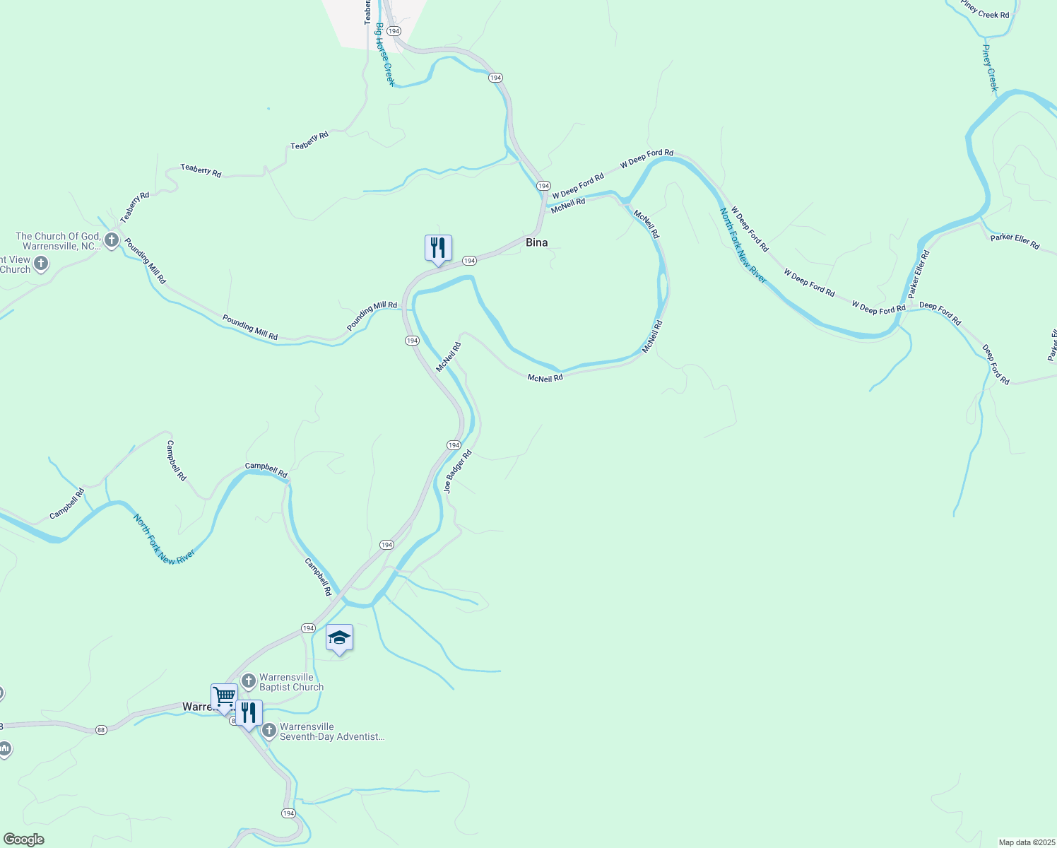map of restaurants, bars, coffee shops, grocery stores, and more near 459 Fannie Cove in Warrensville