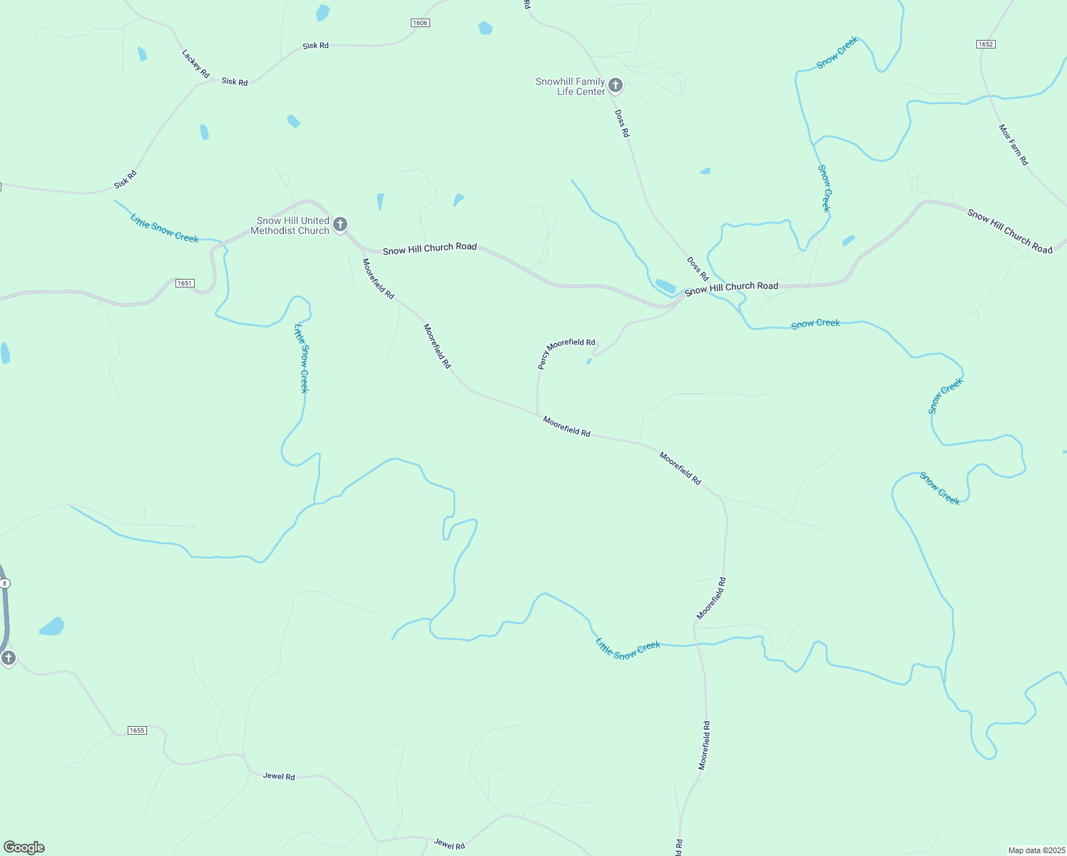 map of restaurants, bars, coffee shops, grocery stores, and more near 1435 Moorefield Road in Danbury