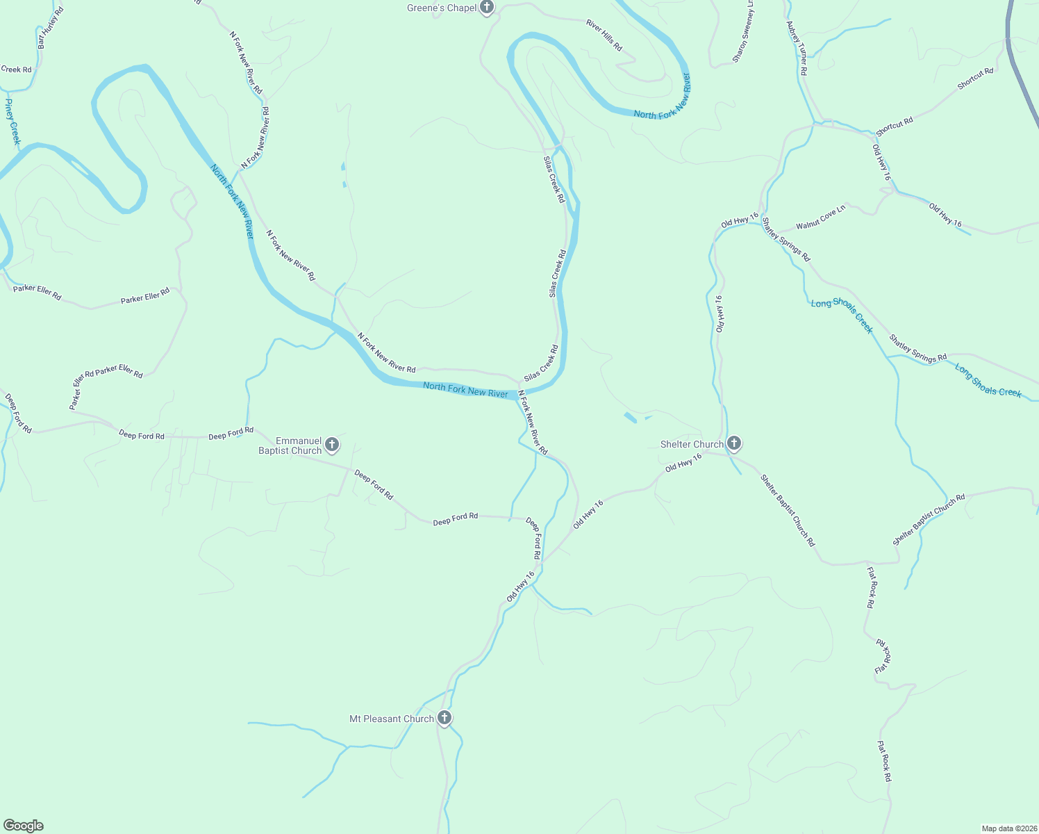 map of restaurants, bars, coffee shops, grocery stores, and more near 581 North Fork New River Road in Lansing