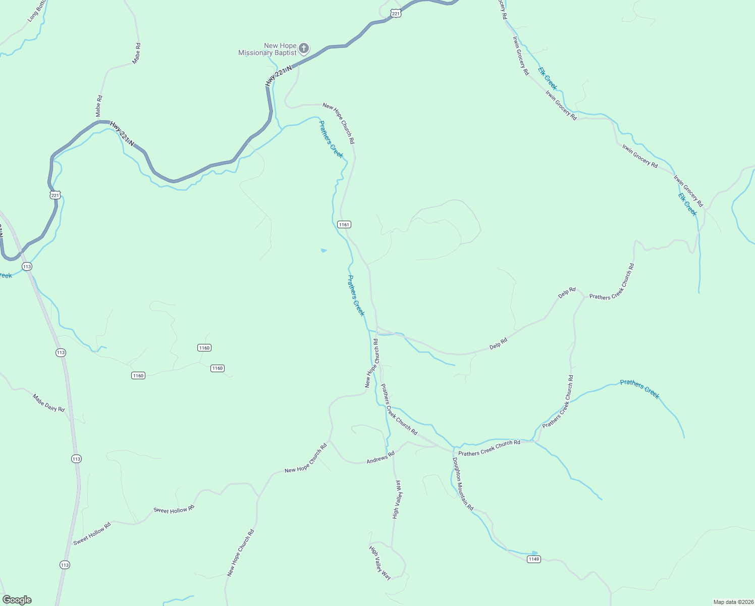 map of restaurants, bars, coffee shops, grocery stores, and more near 1445 New Hope Church Road in Laurel Springs