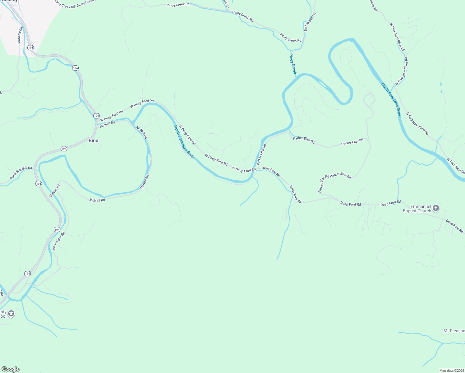 map of restaurants, bars, coffee shops, grocery stores, and more near 2283 Parker Eller Road in Lansing
