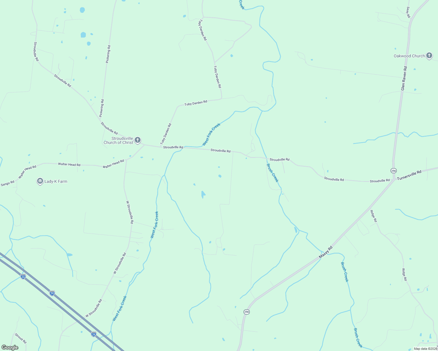 map of restaurants, bars, coffee shops, grocery stores, and more near 1675 Stroudville Road in Cedar Hill