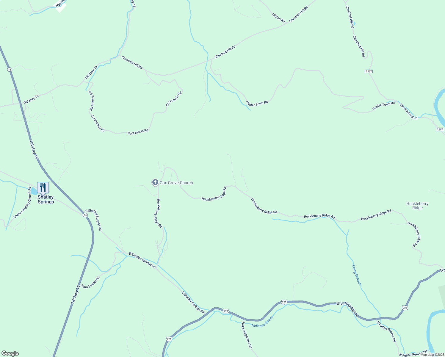 map of restaurants, bars, coffee shops, grocery stores, and more near 125 Hidden Hollow Road in Crumpler