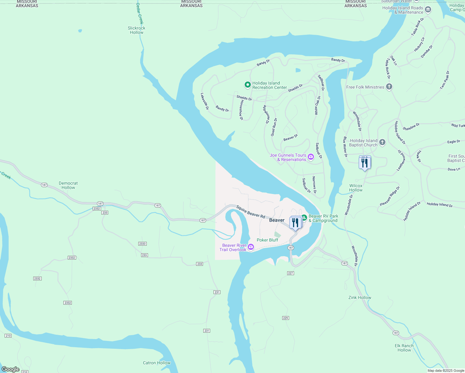 map of restaurants, bars, coffee shops, grocery stores, and more near 1006 Thomas Lane in Beaver