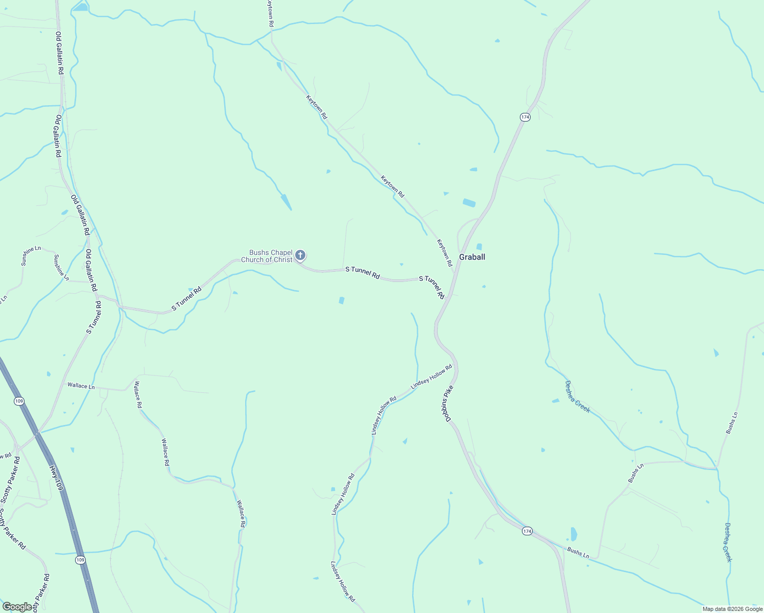 map of restaurants, bars, coffee shops, grocery stores, and more near 702 South Tunnel Road in Gallatin