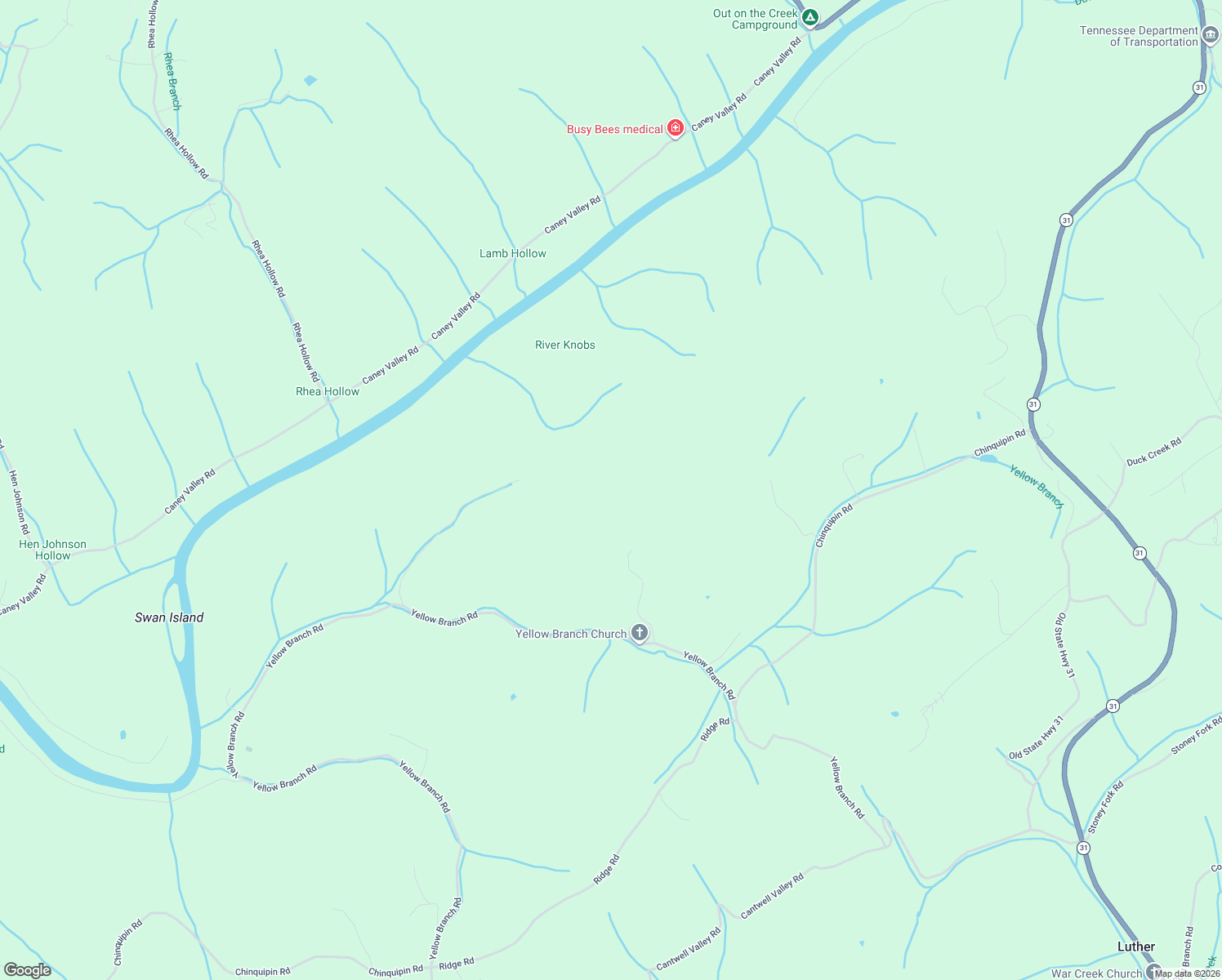 map of restaurants, bars, coffee shops, grocery stores, and more near 1555 Gregory Road in Sneedville