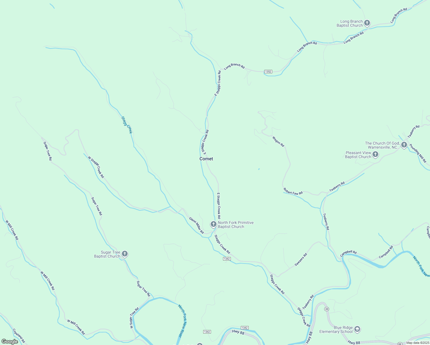 map of restaurants, bars, coffee shops, grocery stores, and more near 568 East Staggs Creek Road in Warrensville