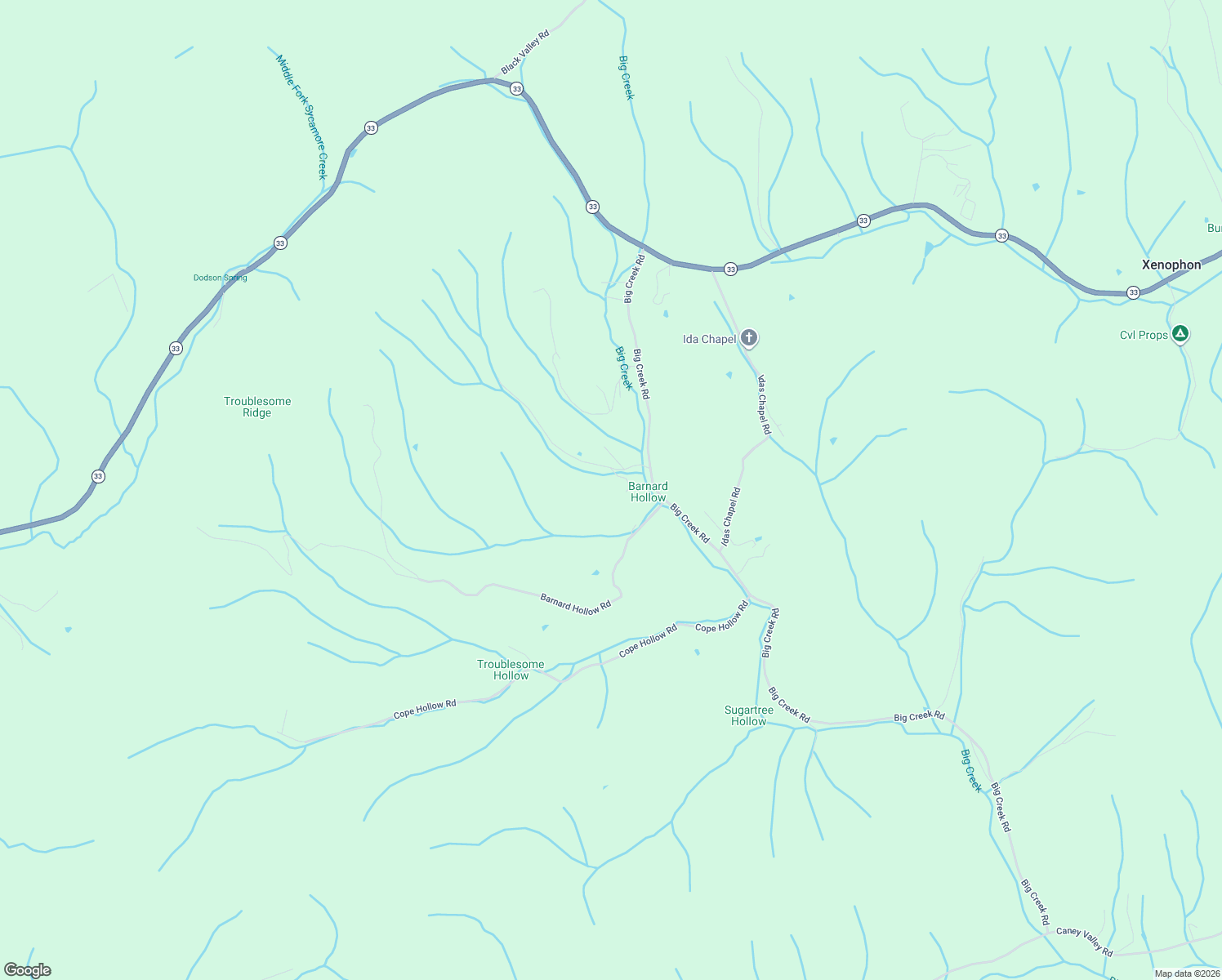 map of restaurants, bars, coffee shops, grocery stores, and more near 269 Sutton Hollow in Sneedville