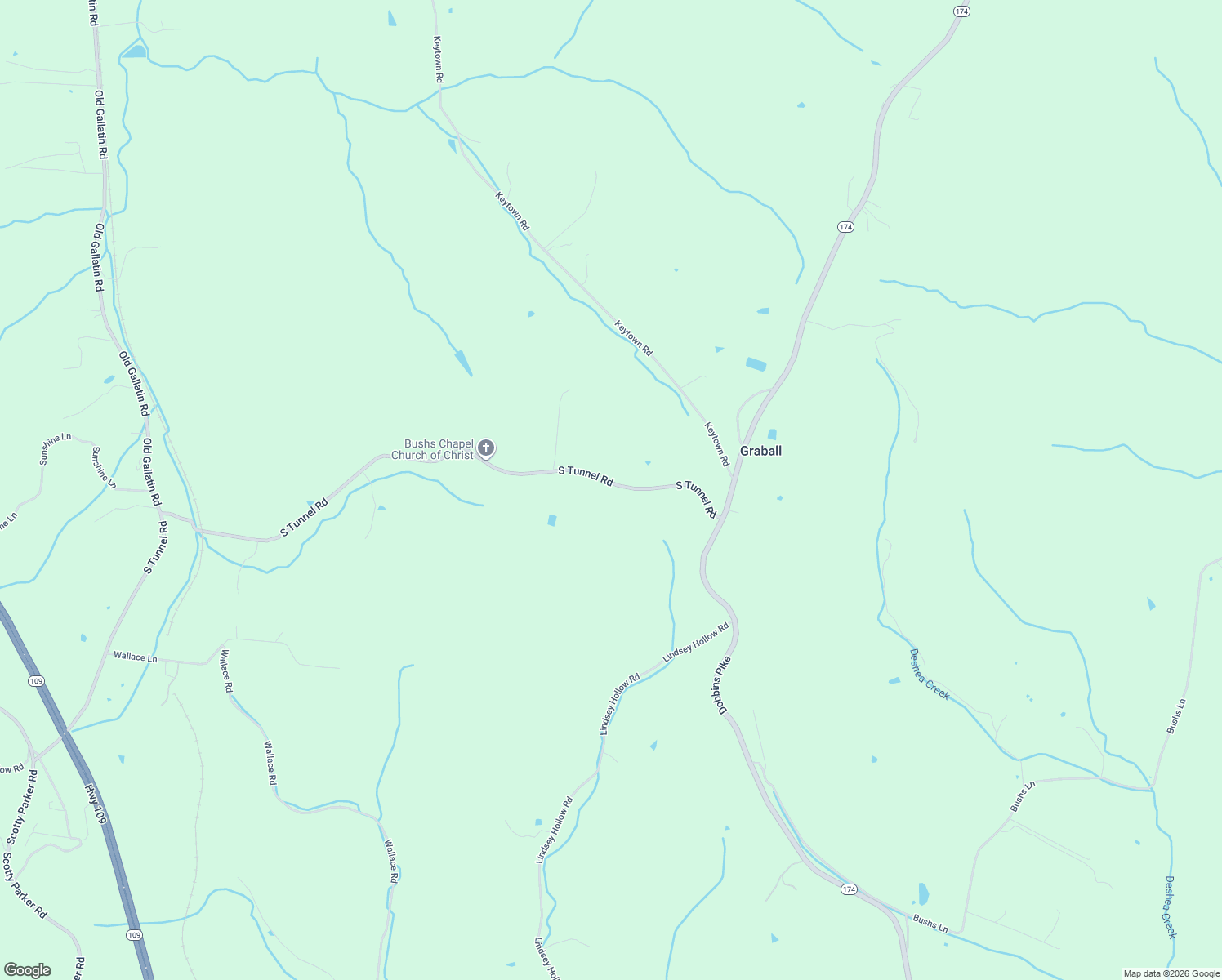 map of restaurants, bars, coffee shops, grocery stores, and more near 702 South Tunnel Road in Gallatin