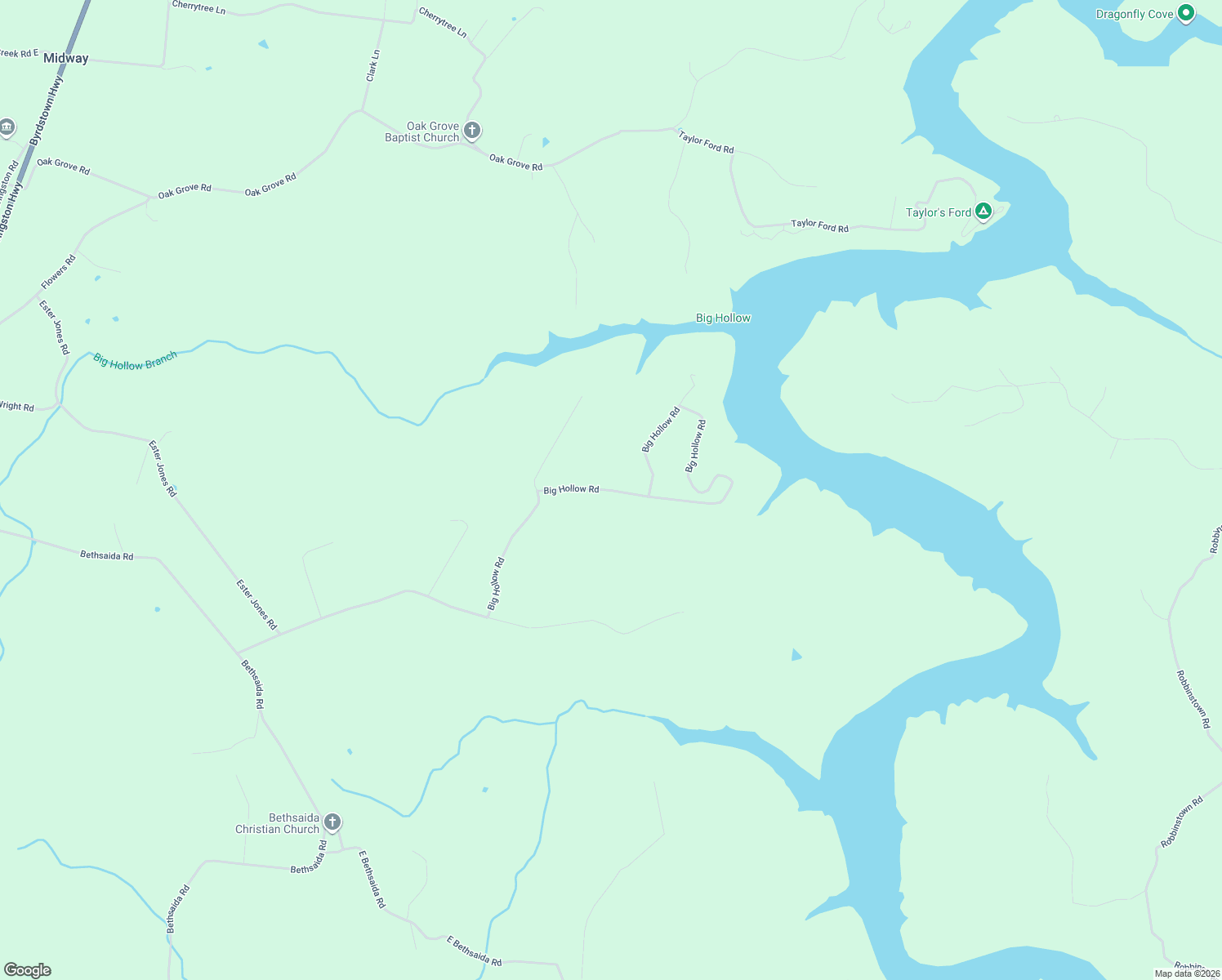 map of restaurants, bars, coffee shops, grocery stores, and more near 1088 Big Hollow Road in Monroe