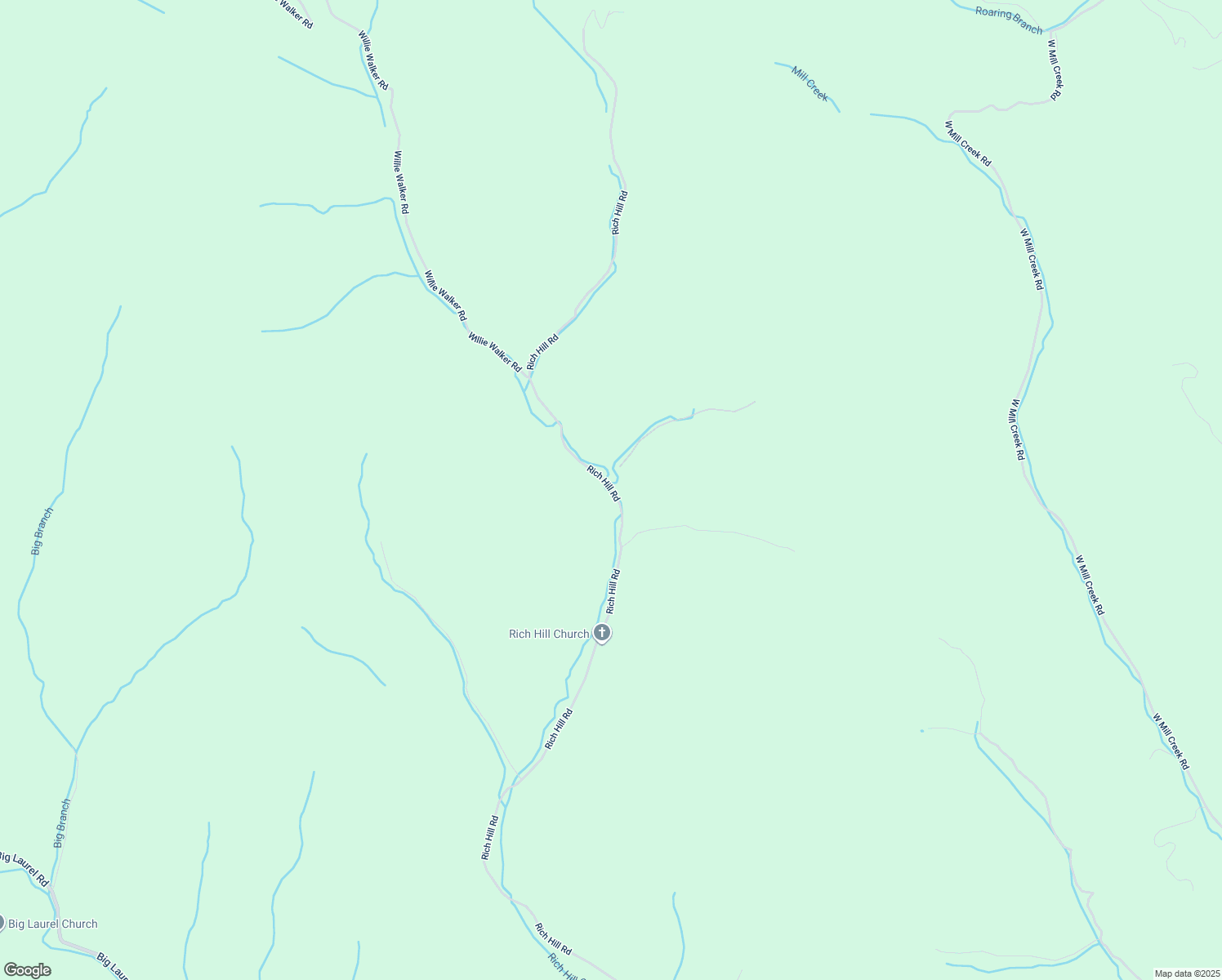 map of restaurants, bars, coffee shops, grocery stores, and more near 2754 Rich Hill Road in Creston