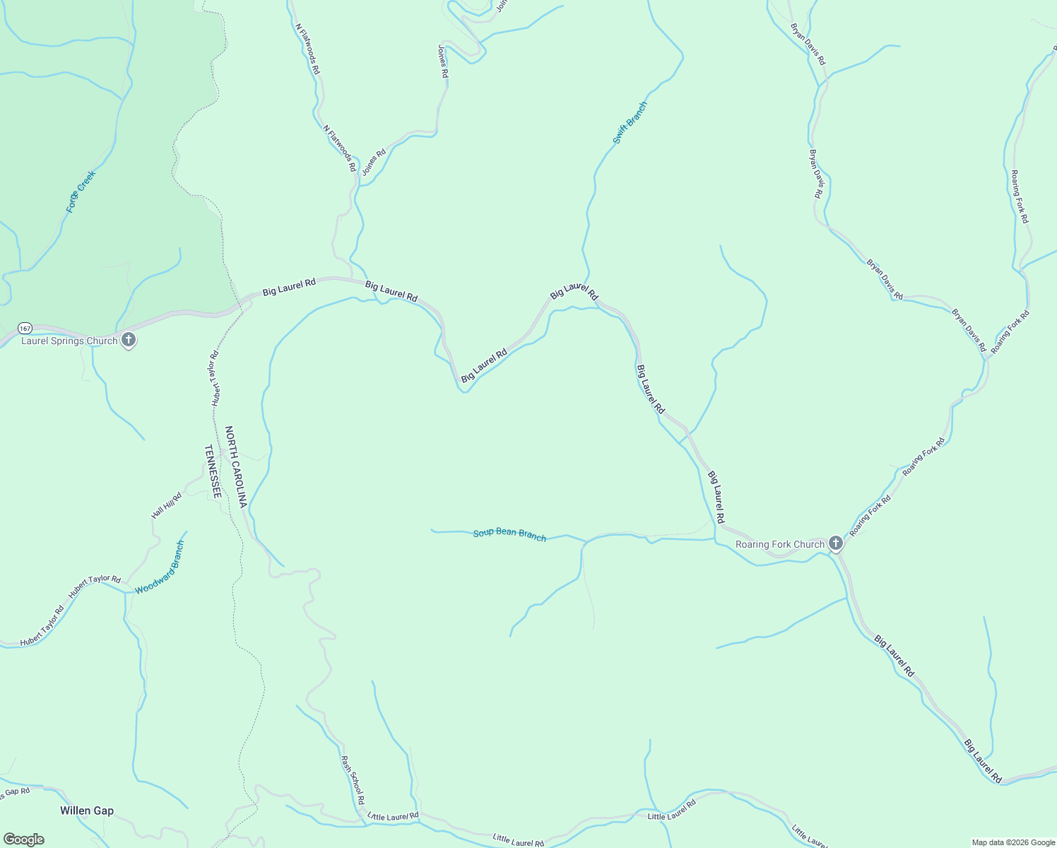 map of restaurants, bars, coffee shops, grocery stores, and more near 5939 Big Laurel Road in Creston