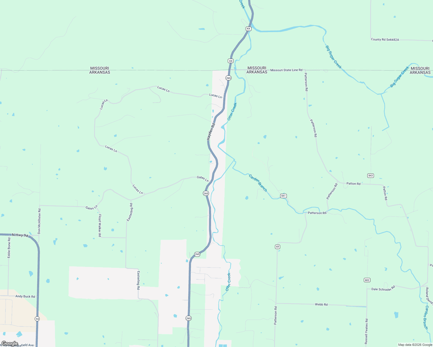 map of restaurants, bars, coffee shops, grocery stores, and more near 4941 Hayden Road in Pea Ridge