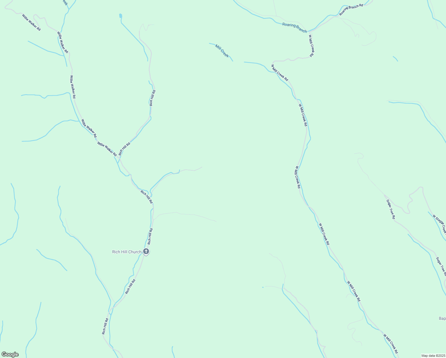 map of restaurants, bars, coffee shops, grocery stores, and more near 2754 Rich Hill Road in Creston