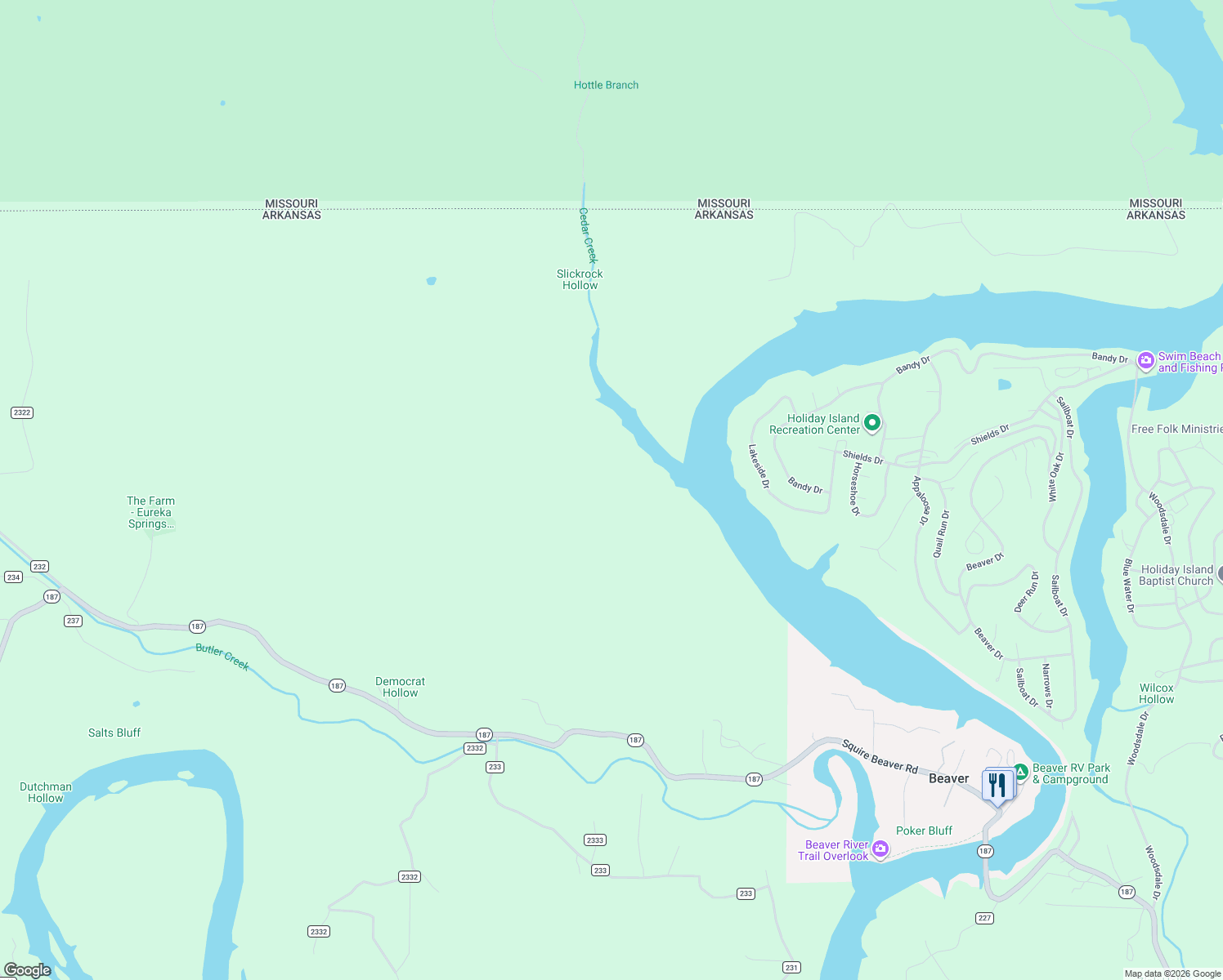 map of restaurants, bars, coffee shops, grocery stores, and more near in Beaver