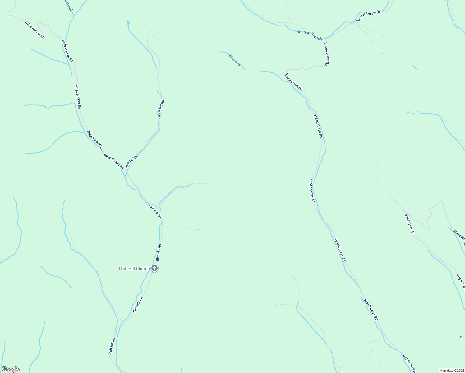 map of restaurants, bars, coffee shops, grocery stores, and more near 2754 Rich Hill Road in Creston
