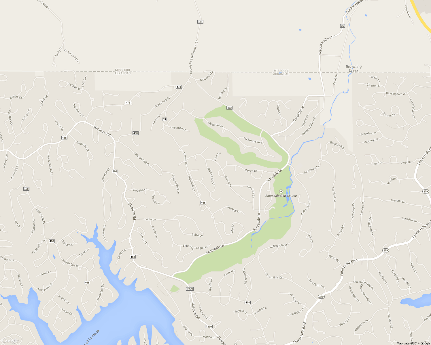 map of restaurants, bars, coffee shops, grocery stores, and more near 5 Allison Drive in Bella Vista