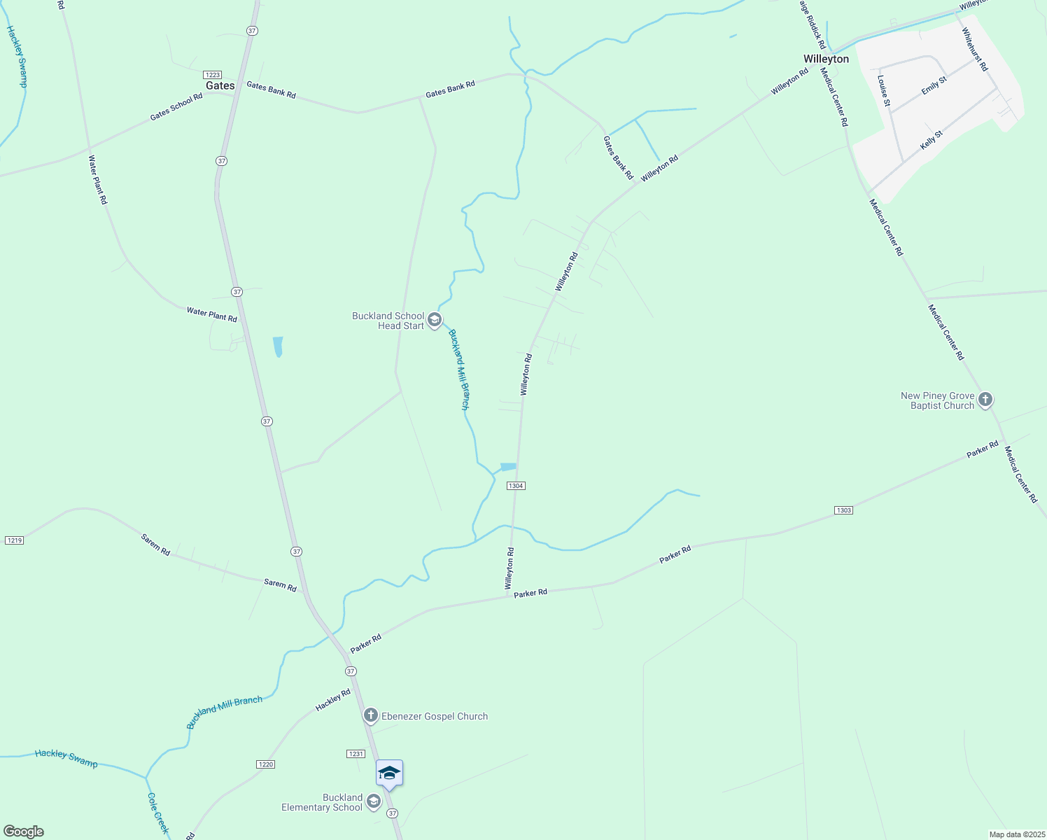 map of restaurants, bars, coffee shops, grocery stores, and more near 116 Willeyton Road in Gates