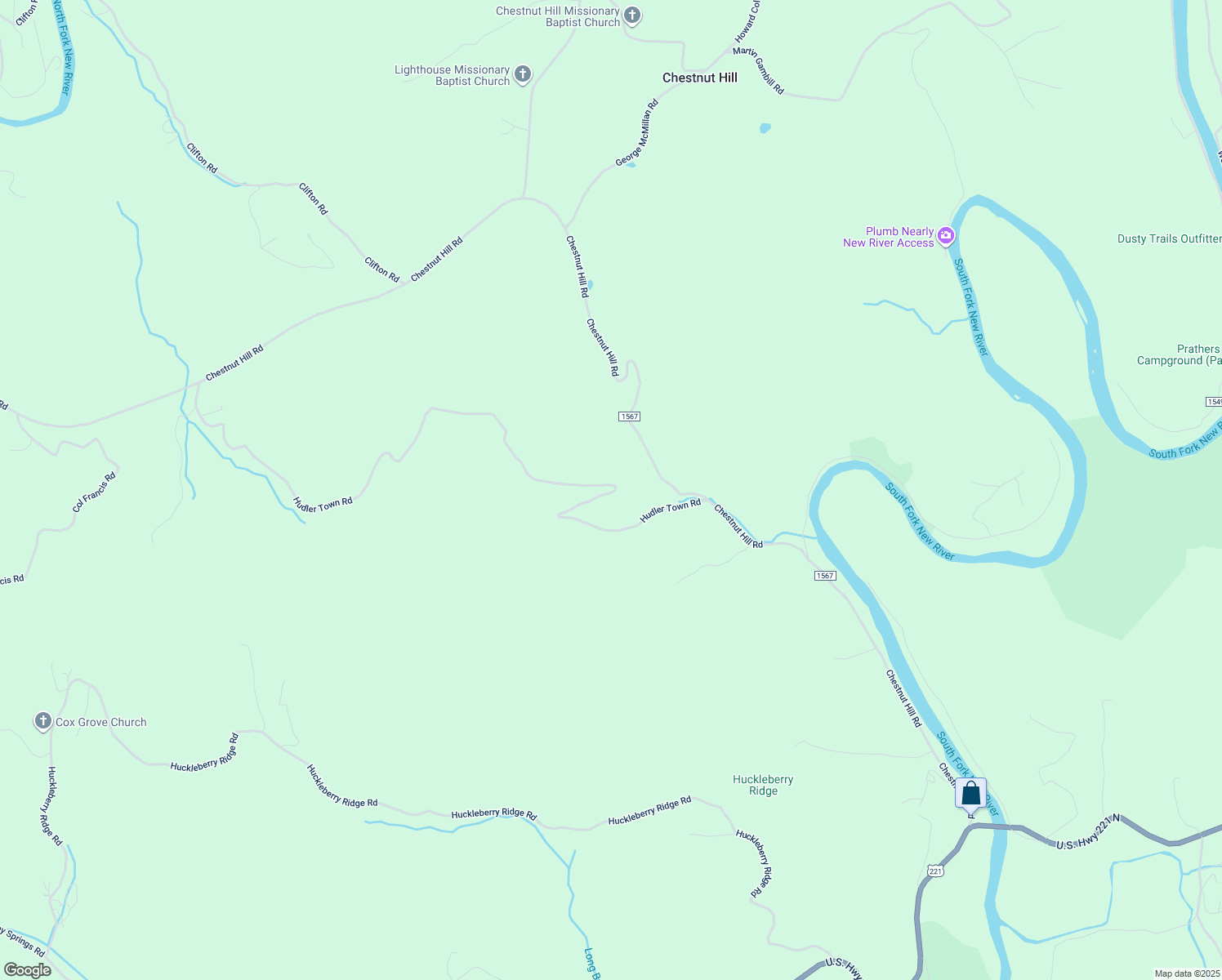 map of restaurants, bars, coffee shops, grocery stores, and more near 1460 Shatley Road in Crumpler