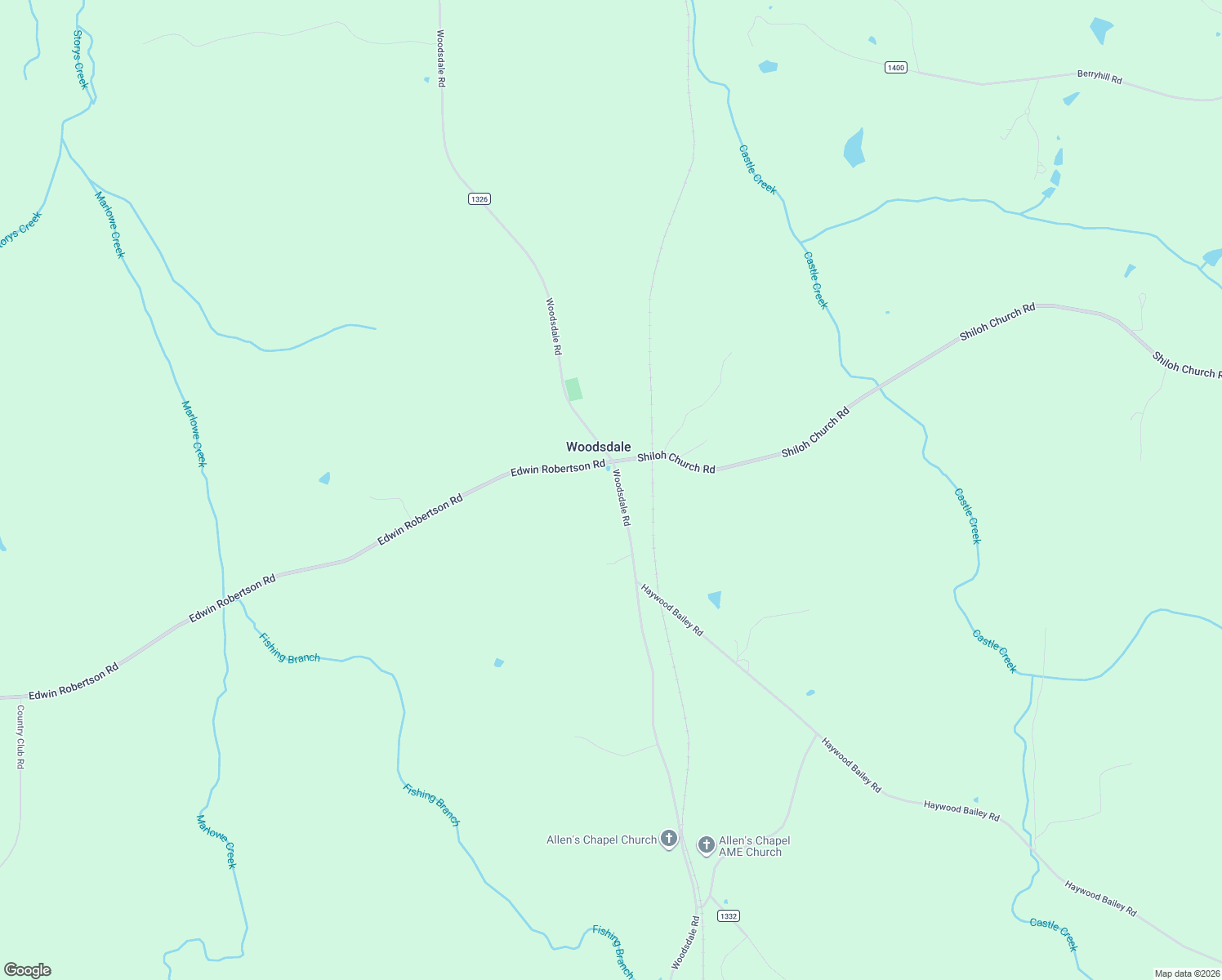 map of restaurants, bars, coffee shops, grocery stores, and more near 3211 Woodsdale Road in Roxboro