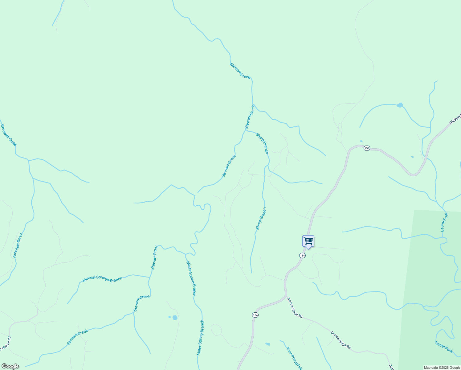 map of restaurants, bars, coffee shops, grocery stores, and more near 215 Eagle Bluff in Jamestown