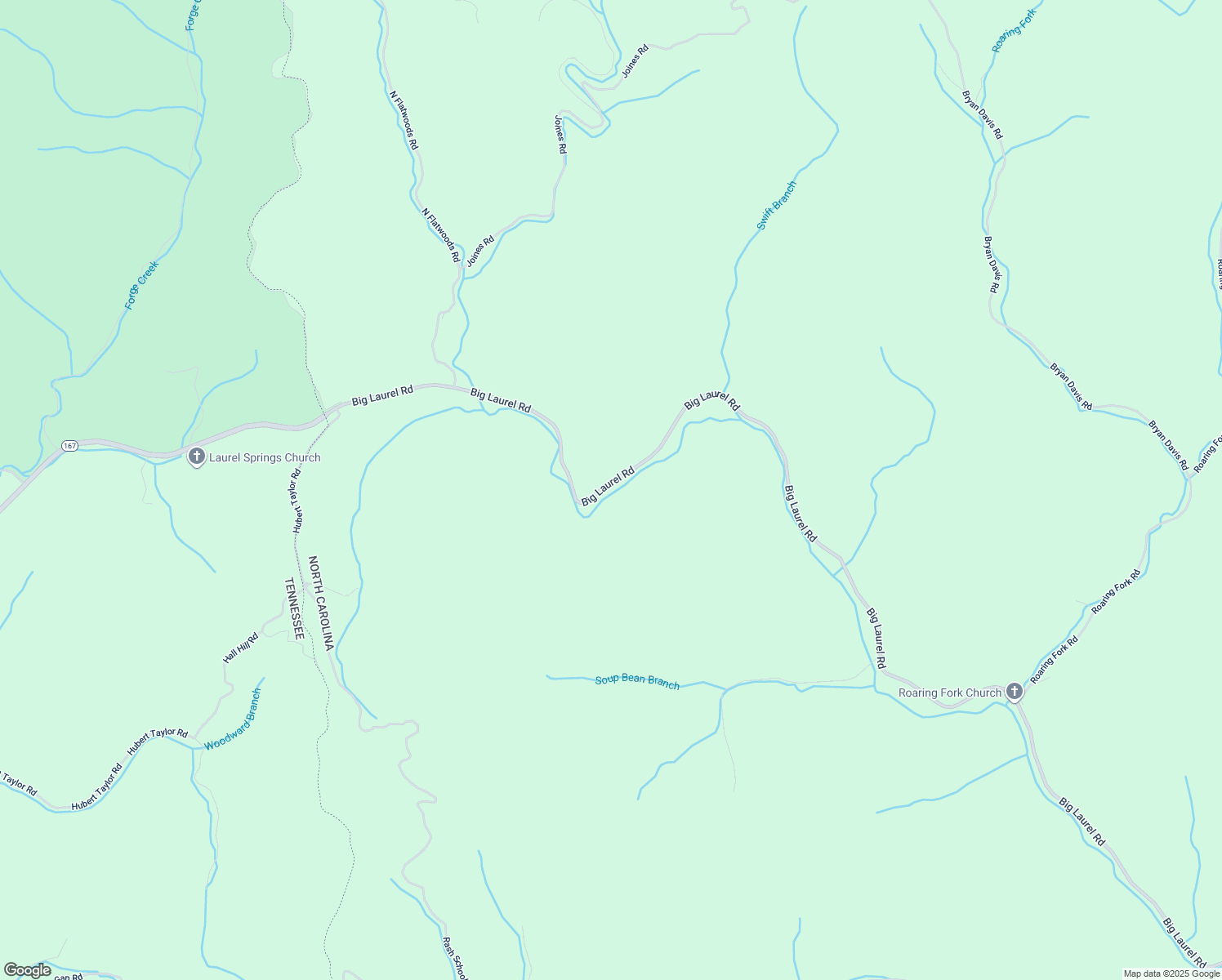 map of restaurants, bars, coffee shops, grocery stores, and more near 6817 Big Laurel Road in Creston