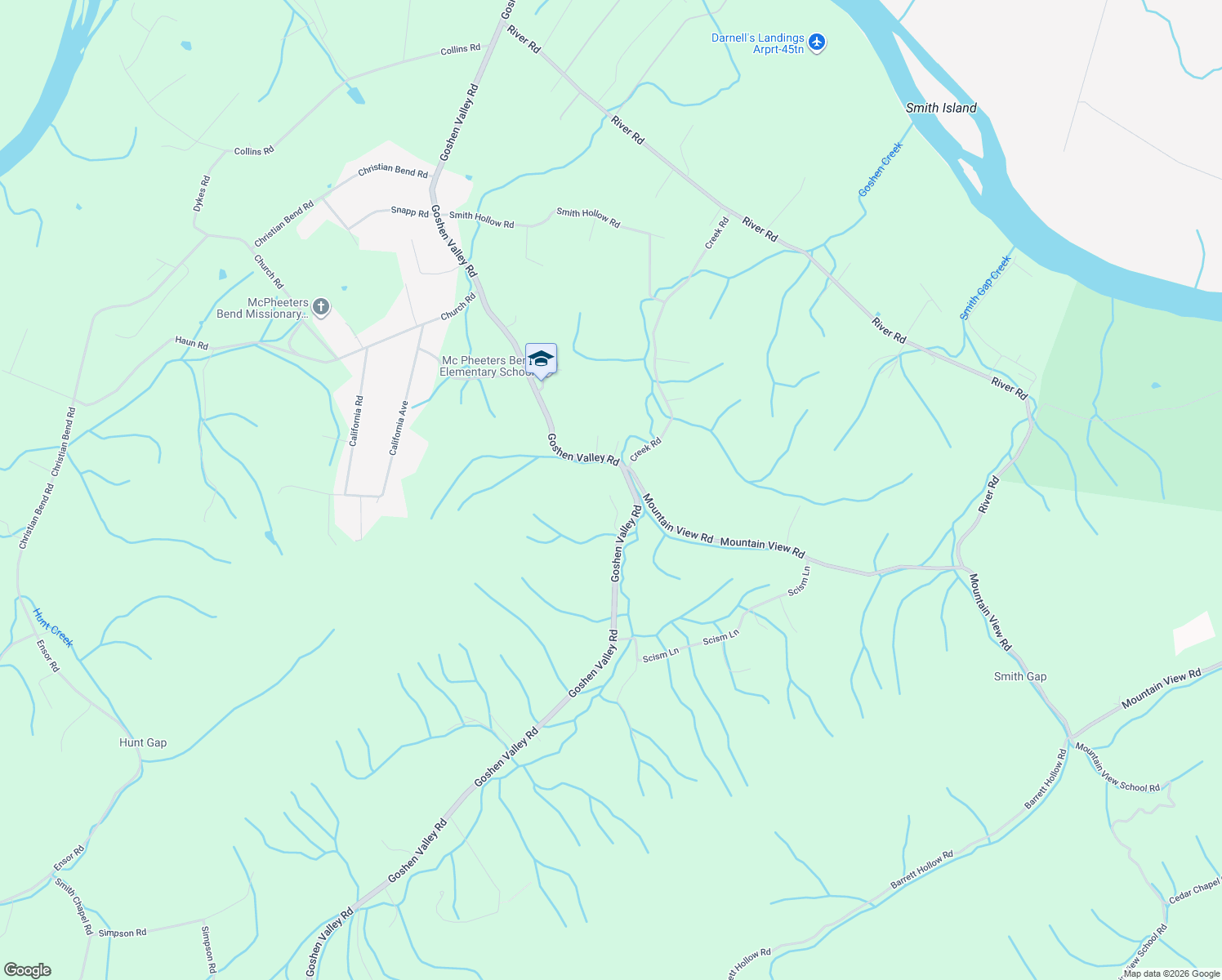 map of restaurants, bars, coffee shops, grocery stores, and more near 1236 Goshen Valley Road in Church Hill