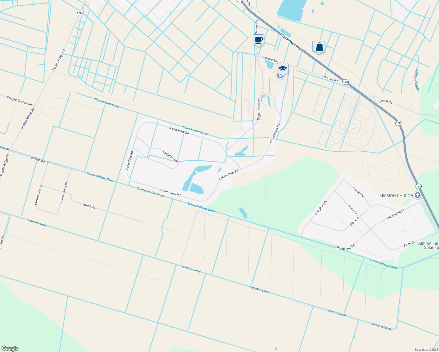 map of restaurants, bars, coffee shops, grocery stores, and more near 301 Green View Rd in Currituck