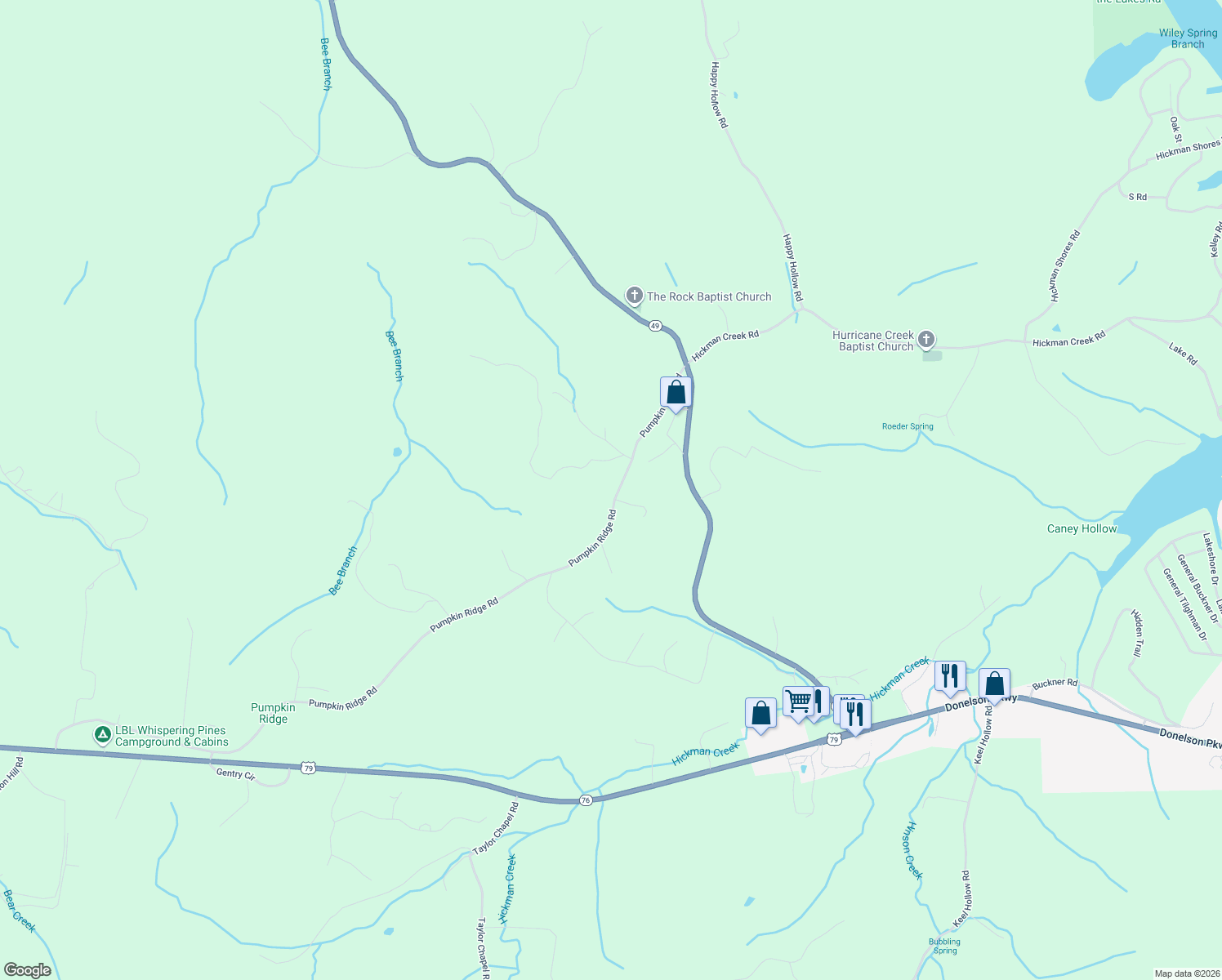 map of restaurants, bars, coffee shops, grocery stores, and more near 541 Pumpkin Ridge Rd in Dover