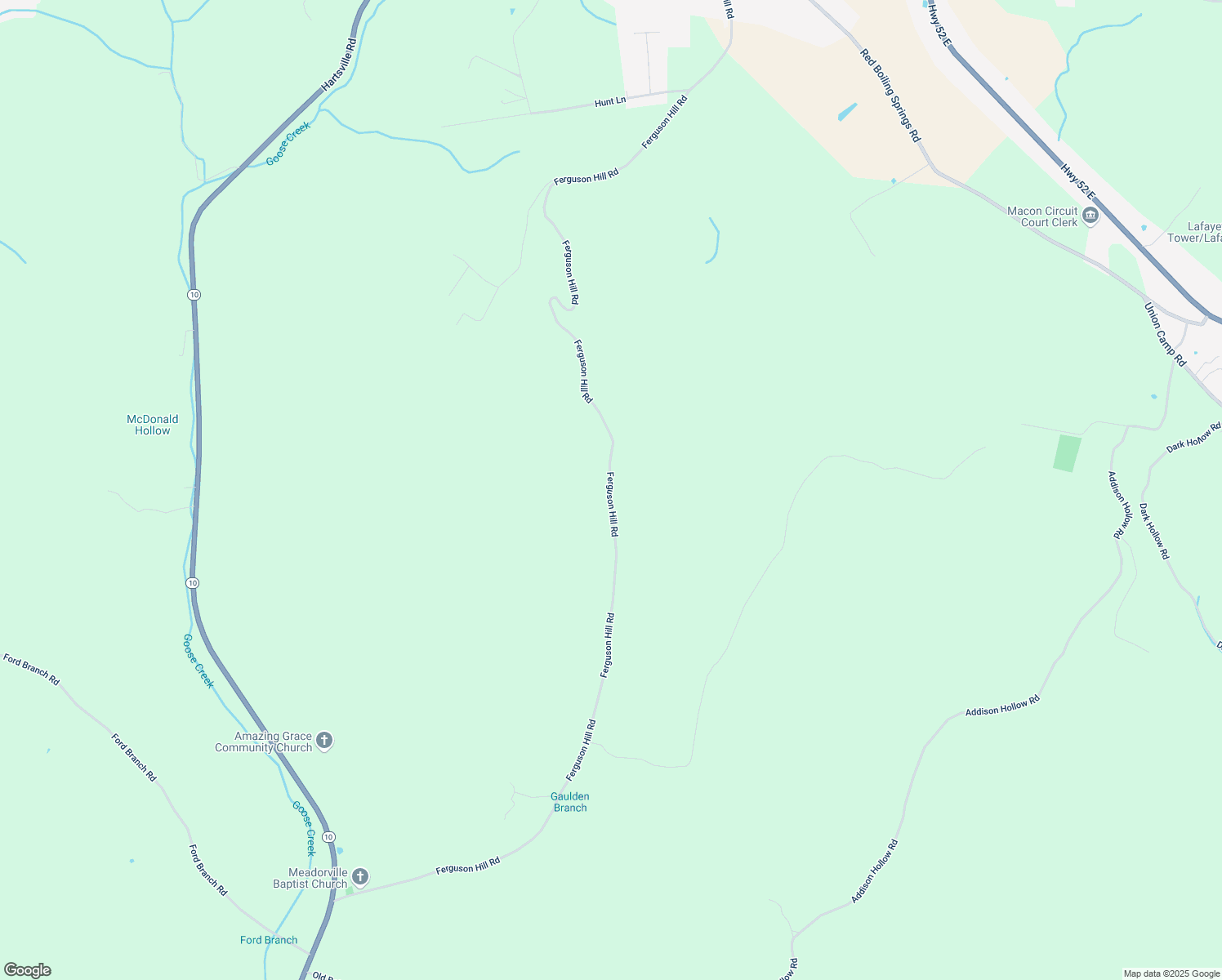 map of restaurants, bars, coffee shops, grocery stores, and more near 2878 Ferguson Hill Road in Lafayette