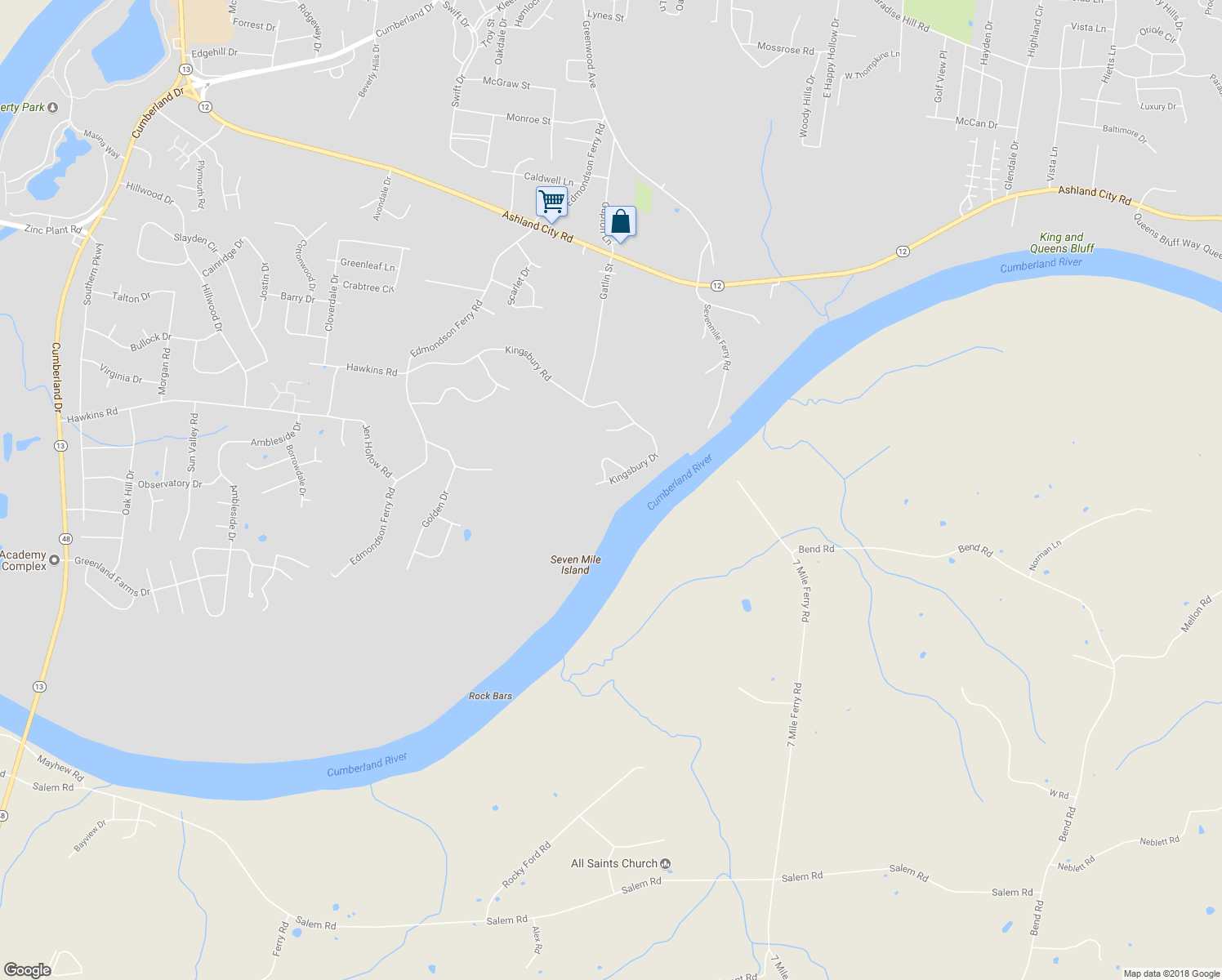 map of restaurants, bars, coffee shops, grocery stores, and more near 937 Kingsbury Drive in Clarksville